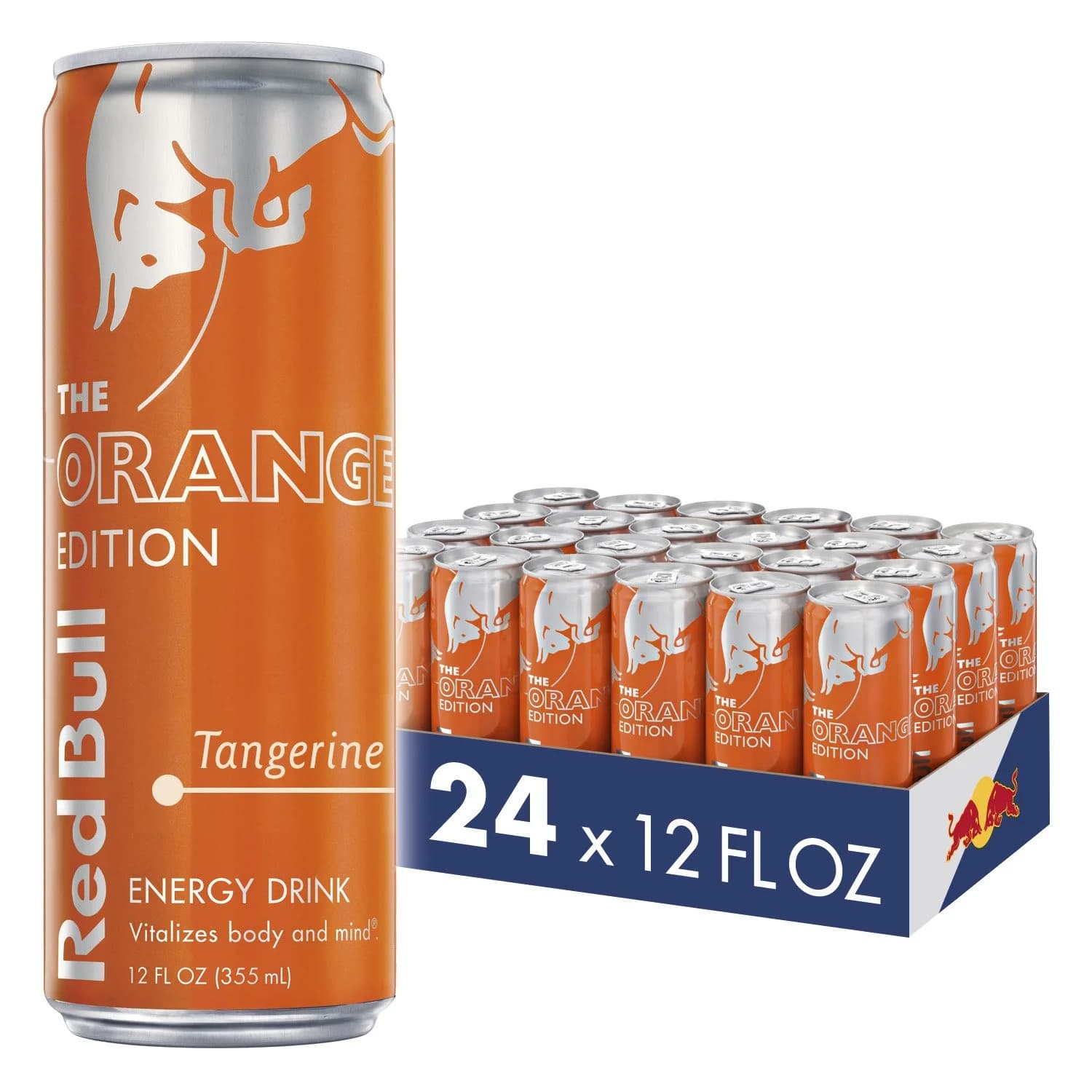 Red Bull (24 Cans) Red Bull Energy Drink, Tangerine, Orange Edition, 12 fl oz — UPC 611269206999