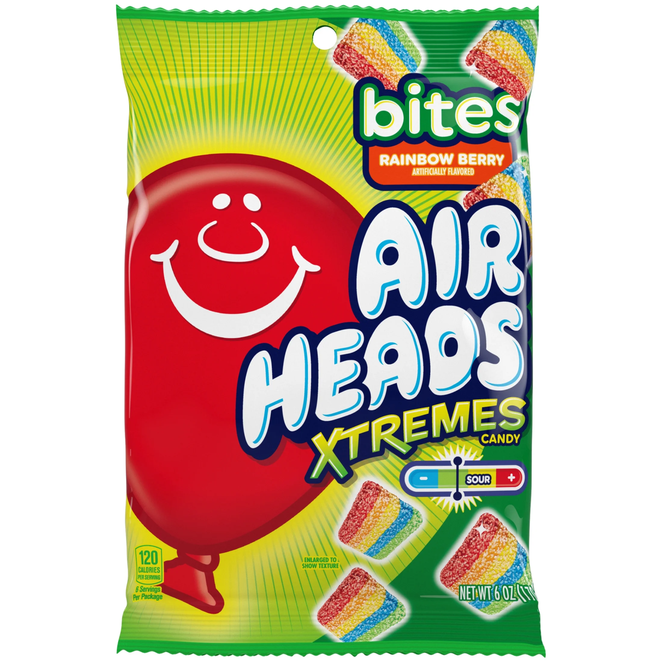 AirHeads Airheads Xtremes Bites Candy, Rainbow Berry, 6 oz Bag — ITEM_ID 73390008185