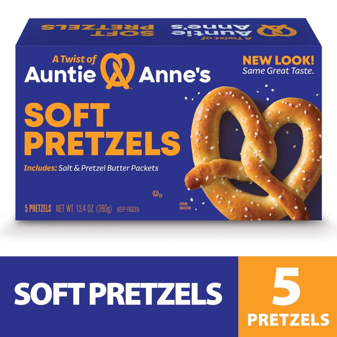 Auntie Anne's Auntie Anne's Classic Soft Pretzels, 13 oz, 5 Count (Frozen) — ITEM_ID 197986396