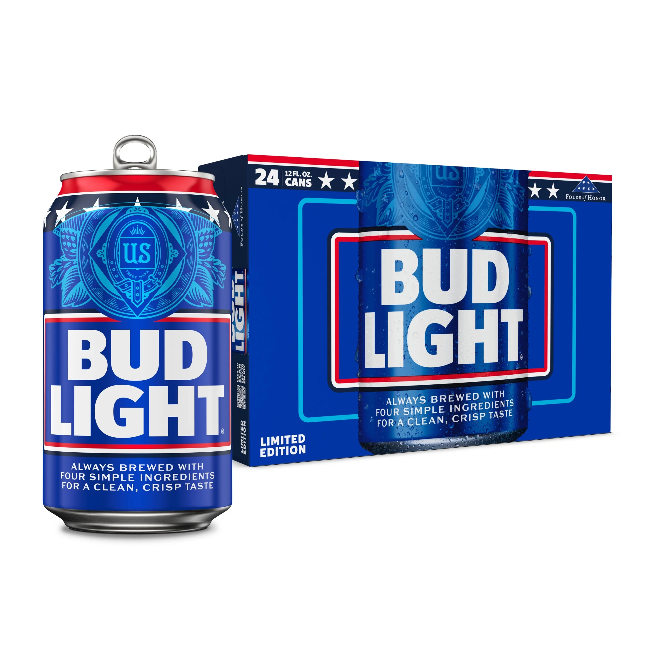 Bud Light Bud Light American Light Lager Beer 24 Pack 12 fl oz Aluminum Cans 4.2% ABV — ITEM_ID 18200531682