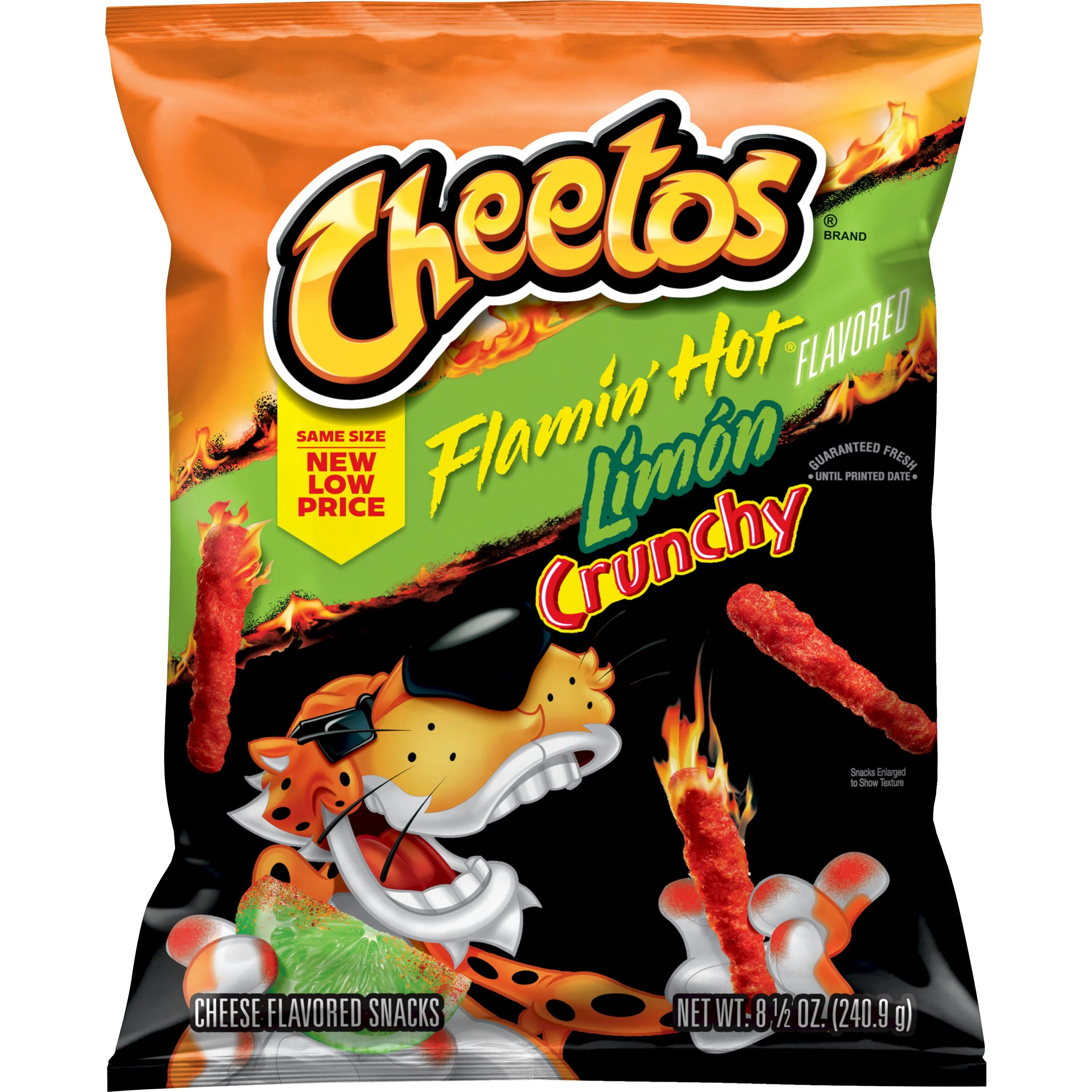 Cheetos Cheetos Crunchy Flamin' Hot Limon, Cheese Flavored Snacks, 8.5 ounce Bag — ITEM_ID 28400590020