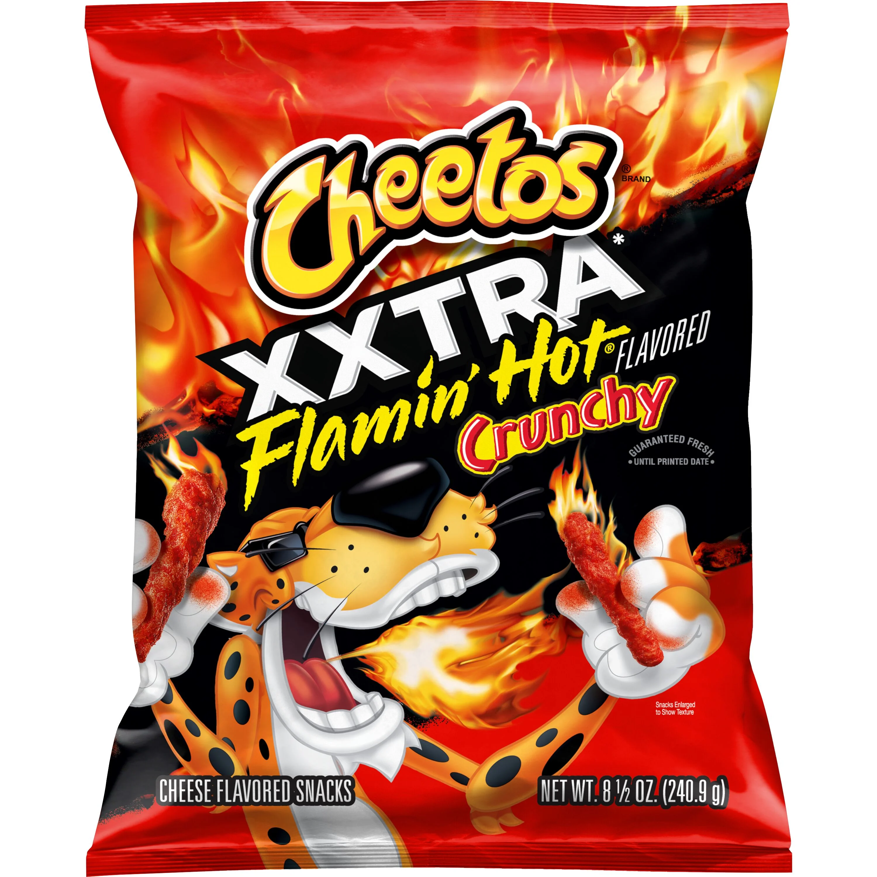 Cheetos Cheetos Crunchy XXTRA Flamin' Hot Cheese Flavored Snack Chips, 8.5 Ounce Bag (Packaging May Vary) — ITEM_ID 28400589871