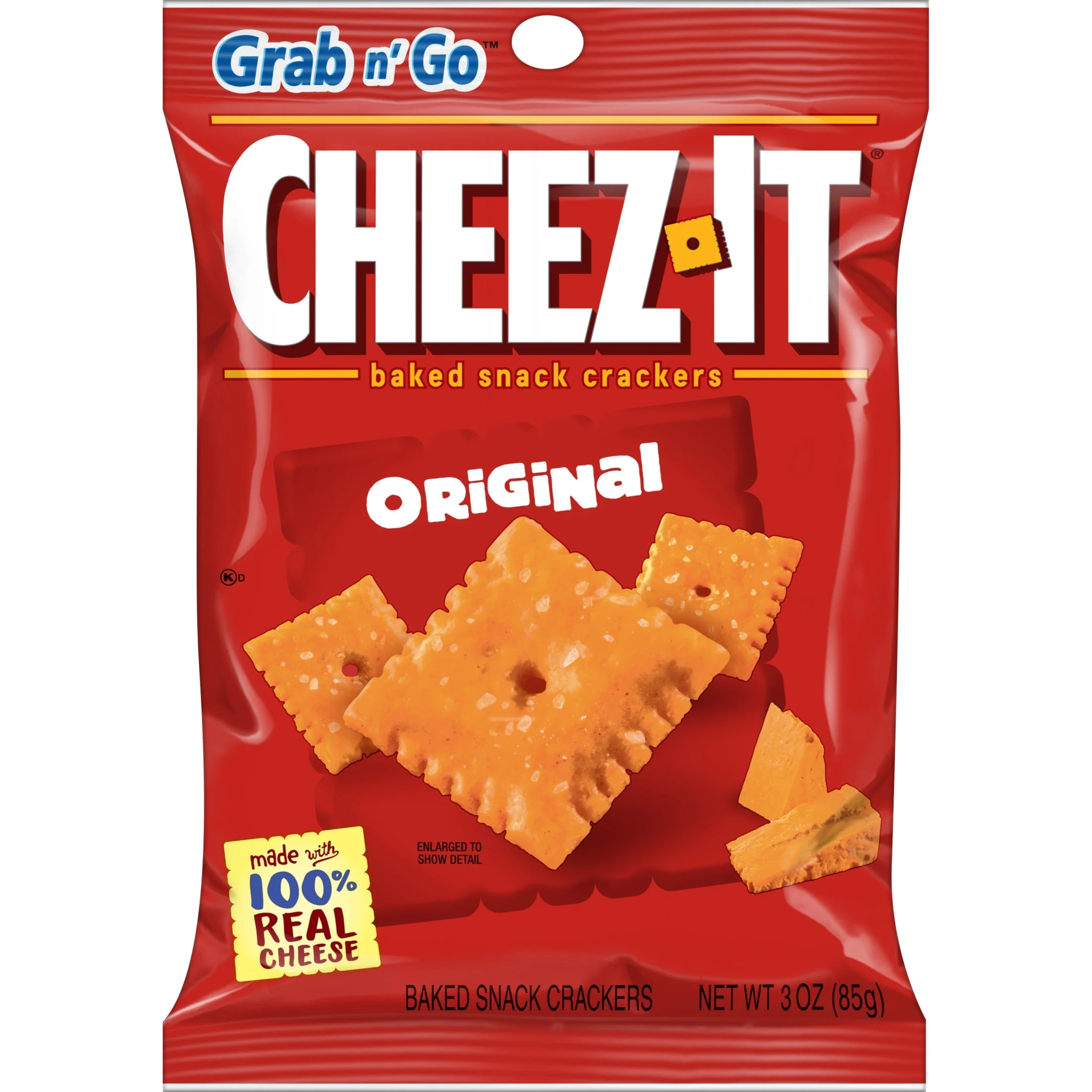 Cheez-It Cheez-It Cheese Crackers, Baked Snack Crackers, Office and Kids Snacks, Original, 3oz Bag (1 Bag) — ITEM_ID 24100191345