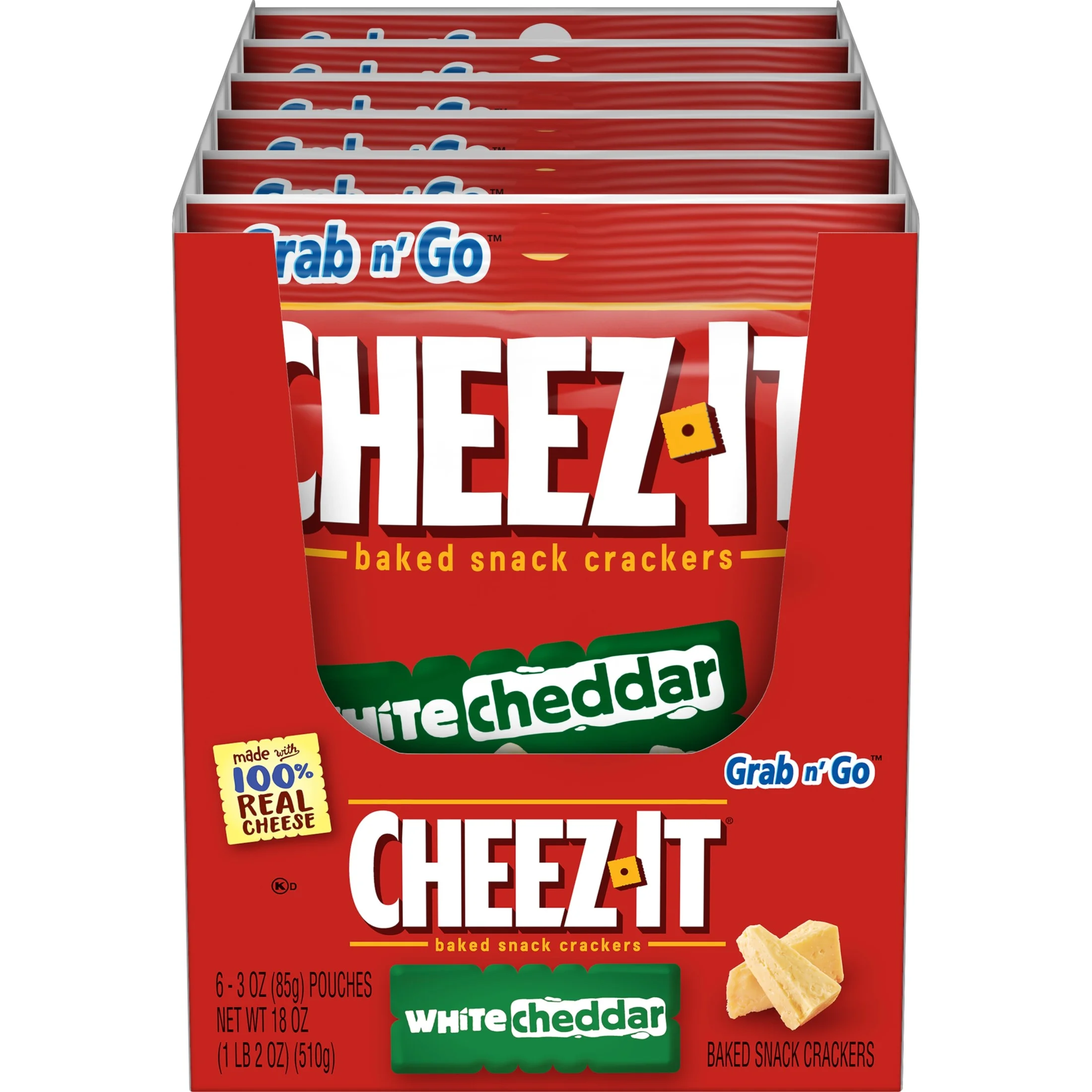 Cheez-It Cheez-It White Cheddar Cheese Crackers, Baked Snack Crackers, 6 Count — ITEM_ID 24100315338