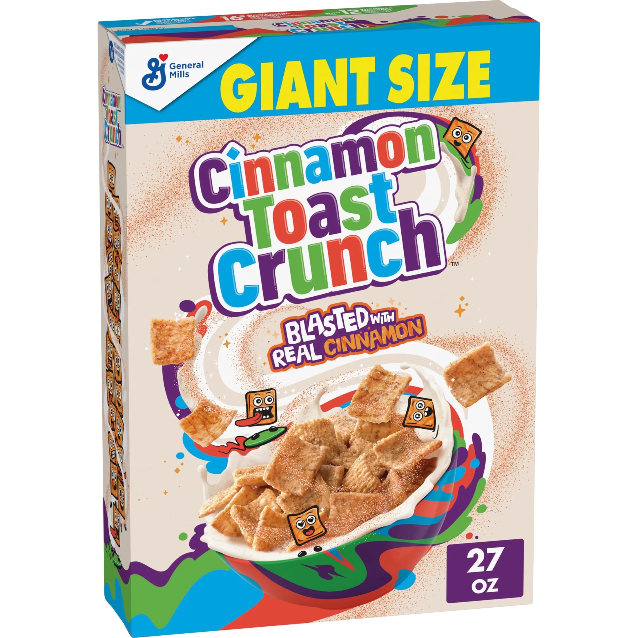 Cinnamon Toast Crunch Cinnamon Toast Crunch Breakfast Cereal, Crispy Cinnamon Cereal, Giant Size, 27 oz — ITEM_ID 16000126855