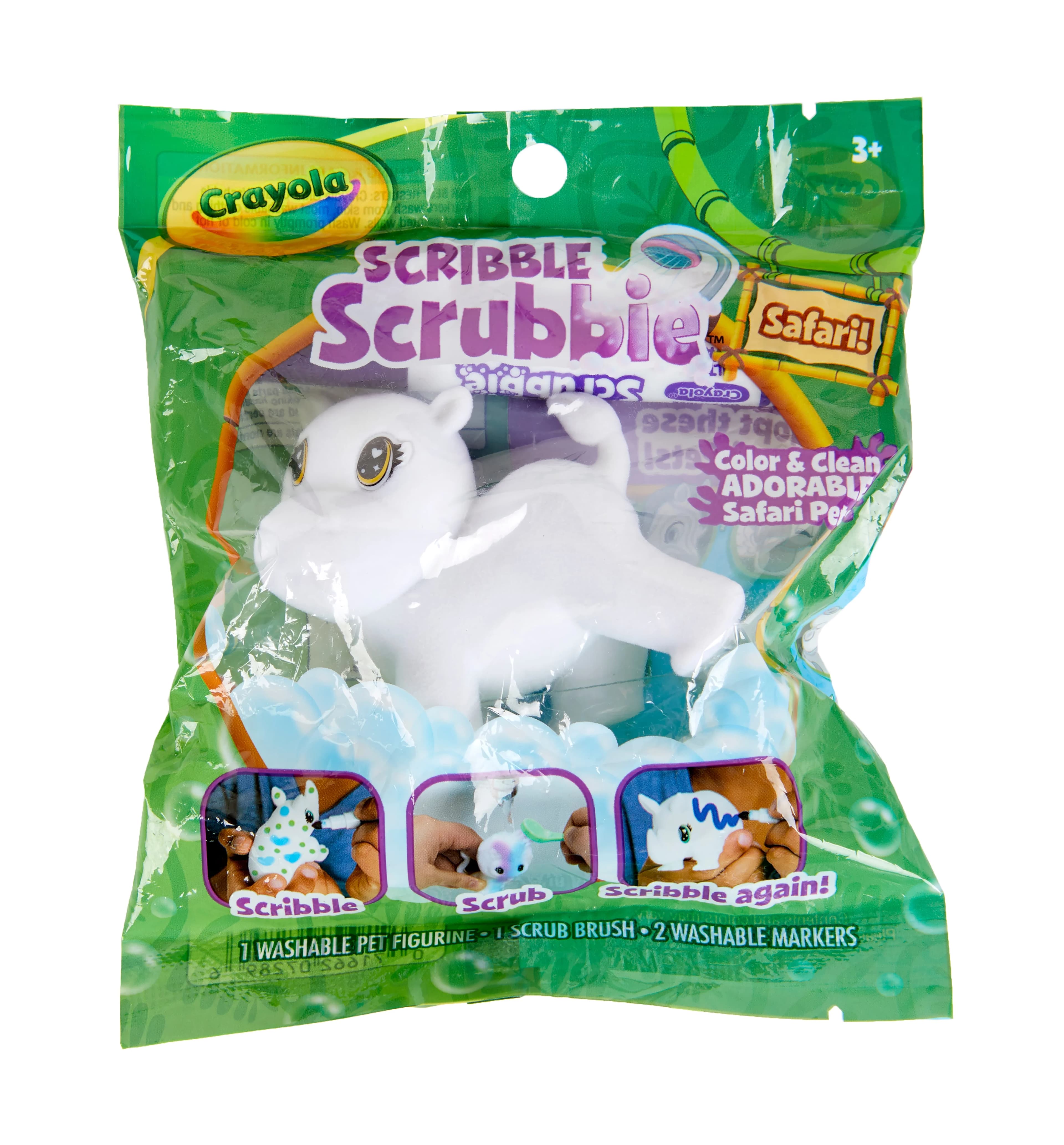 Crayola Crayola Scribble Scrubbie Safari Animals, Color & Wash 1ct, Gifts for Kids, Child Ages 3+ — ITEM_ID 71662072896