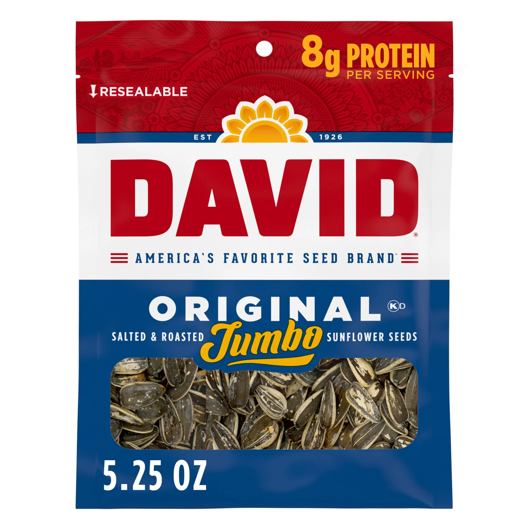 DAVID Seeds DAVID Sunflower Seeds, Original Flavor, 5.25 oz. — ITEM_ID 26200461724