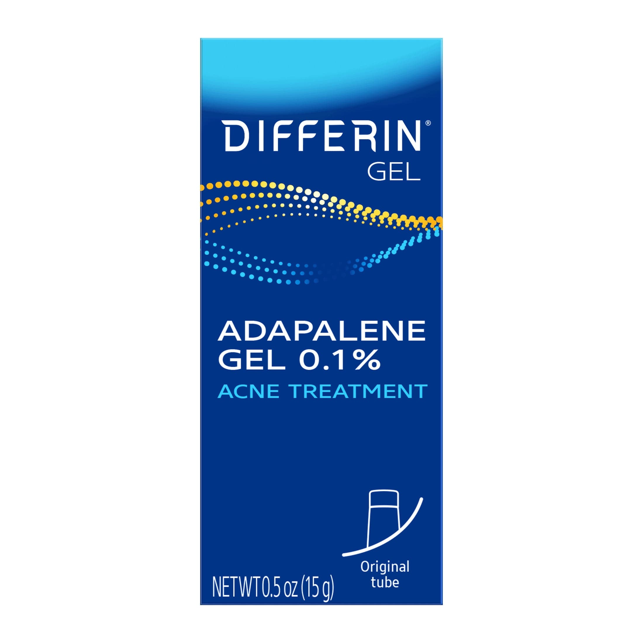 Differin Differin Prescription-Strength Retinoid Acne Treatment Gel for Face with 0.1% Adapalene, Clears & Prevents Acne, Fragrance-Free, 15g Tube — UPC 302994920303