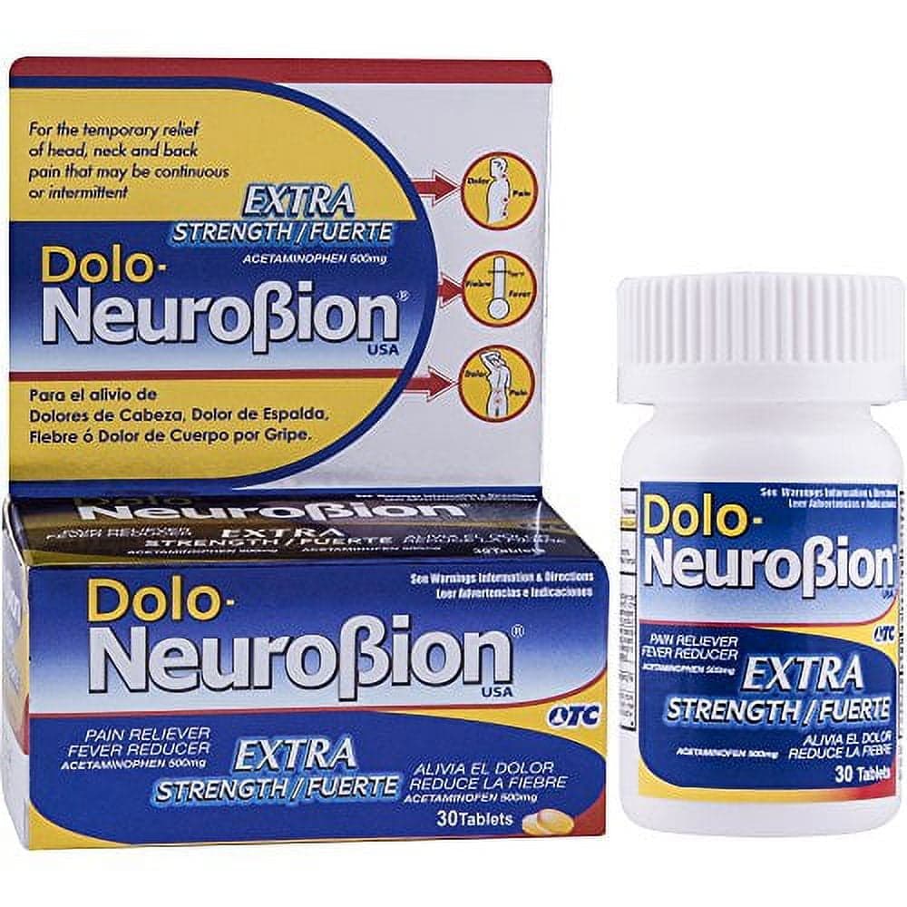 Neurobion Dolo Neurobion 30 Tablets - Pain Reliever, Fever Reducer, Extra Strength, Fuerte, Alivia el Dolor, Reduce la Fiebre — ITEM_ID 353205983