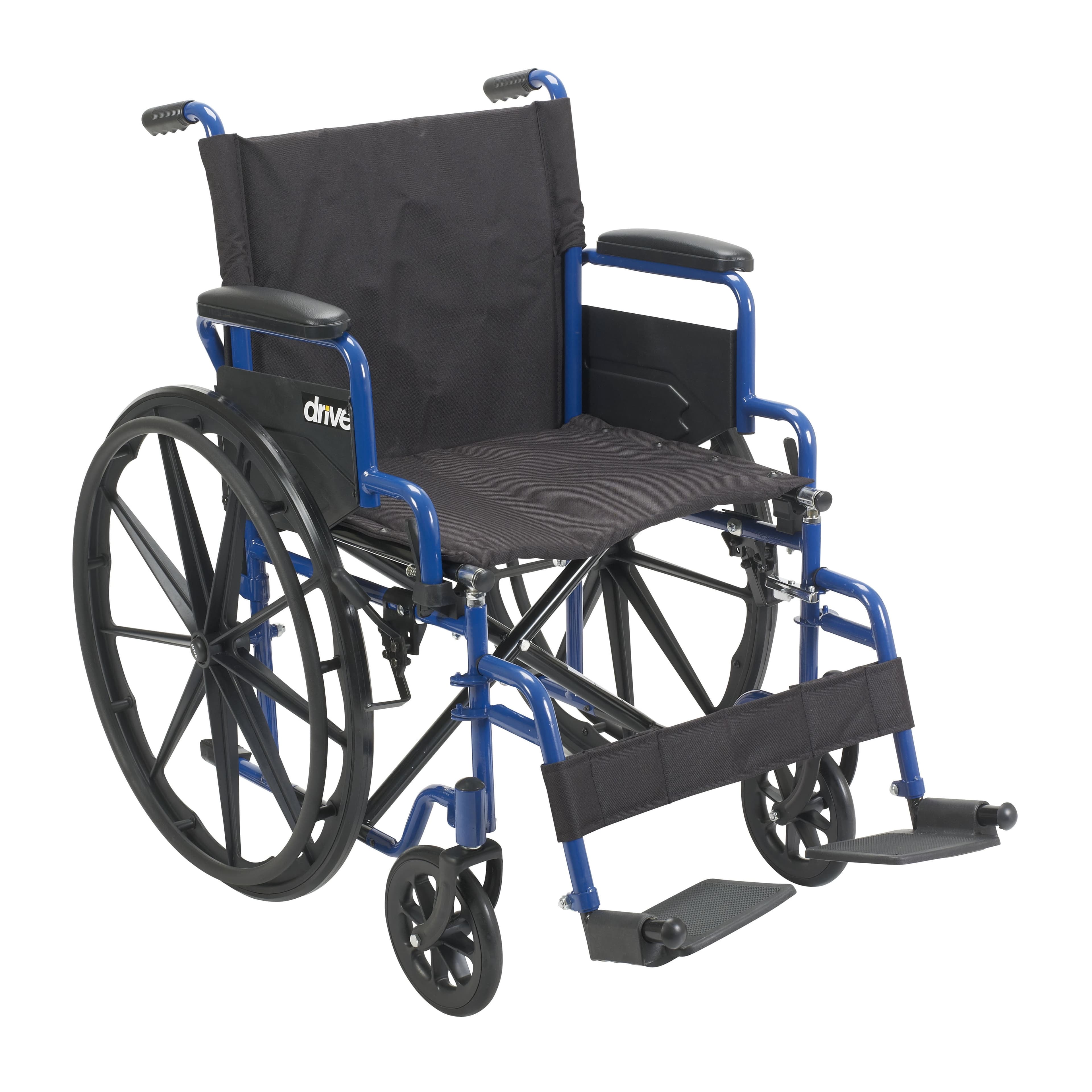 Drive Medical Drive Medical Blue Streak Wheelchair with Flip Back Desk Arms, Steel Frame — UPC 822383241159