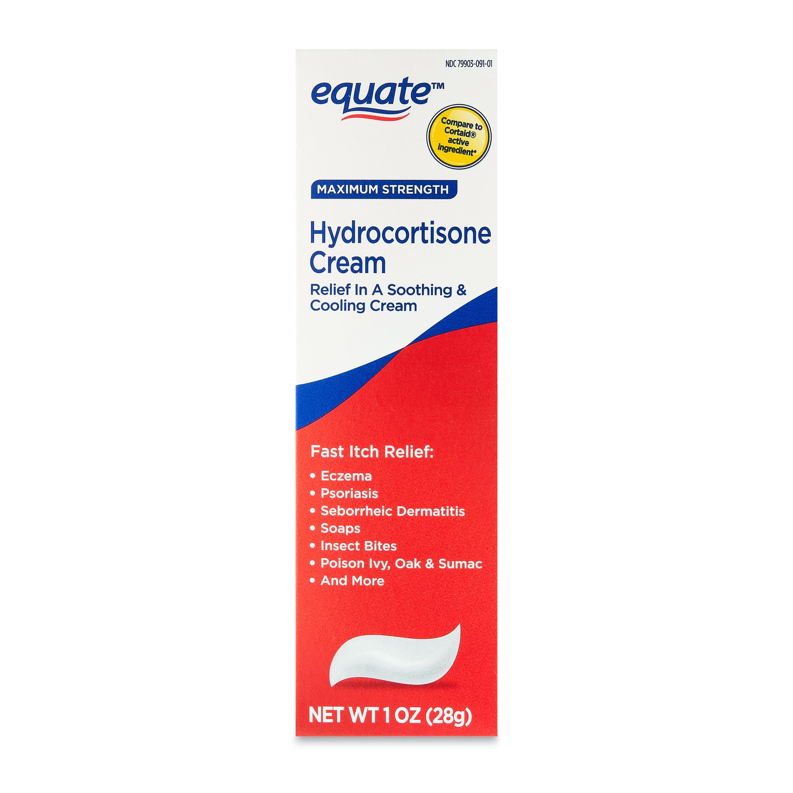 Equate Equate Anti Itch Maximum Strength Hydrocortisone Cream, 1 oz, Compare to Cortaid® Active Ingredient — ITEM_ID 772105042
