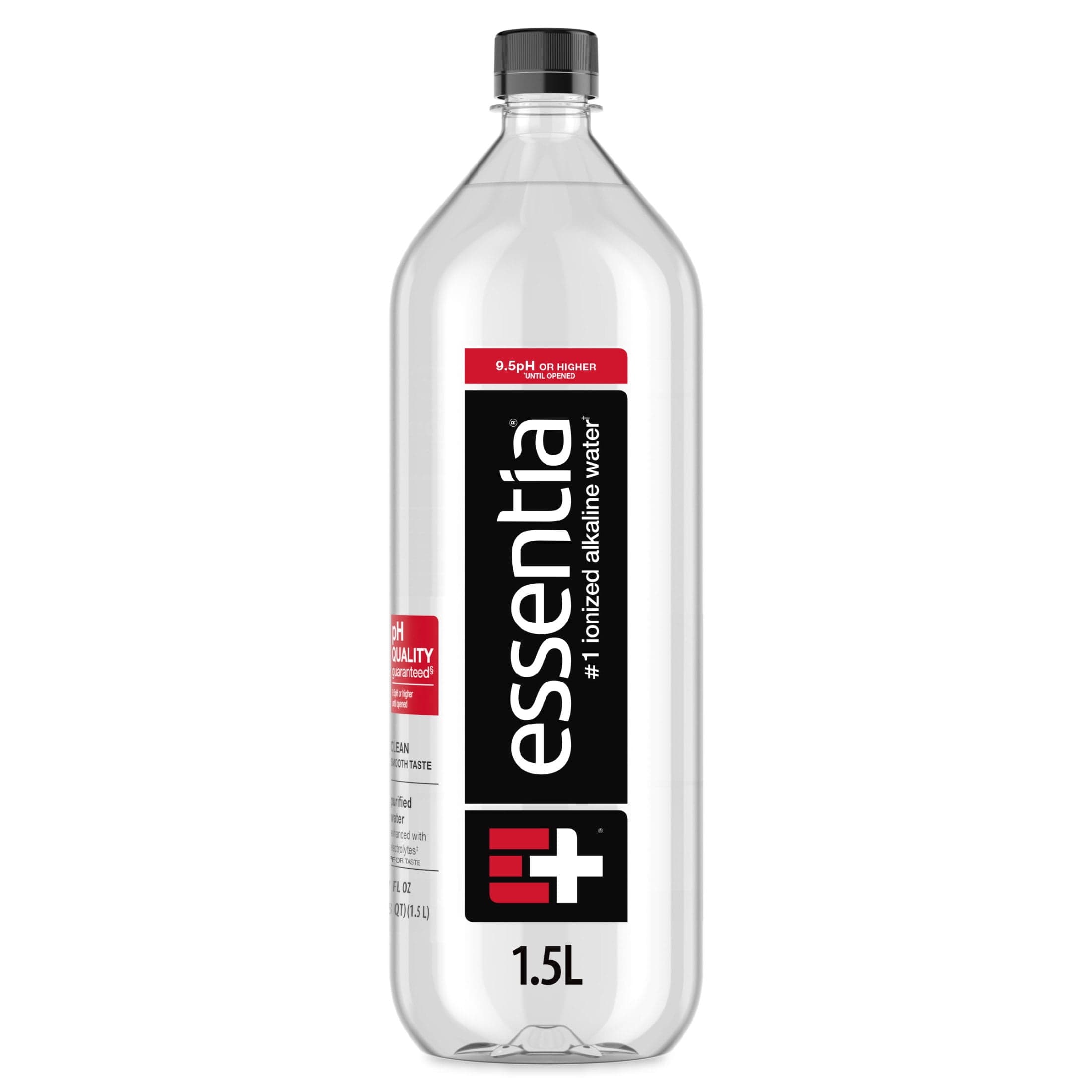 Essentia Water Essentia Ionized Alkaline Water, 9.5 PH until opened, 99.9% Pure, Bottled Water, 1.5L Bottle — UPC 657227000506