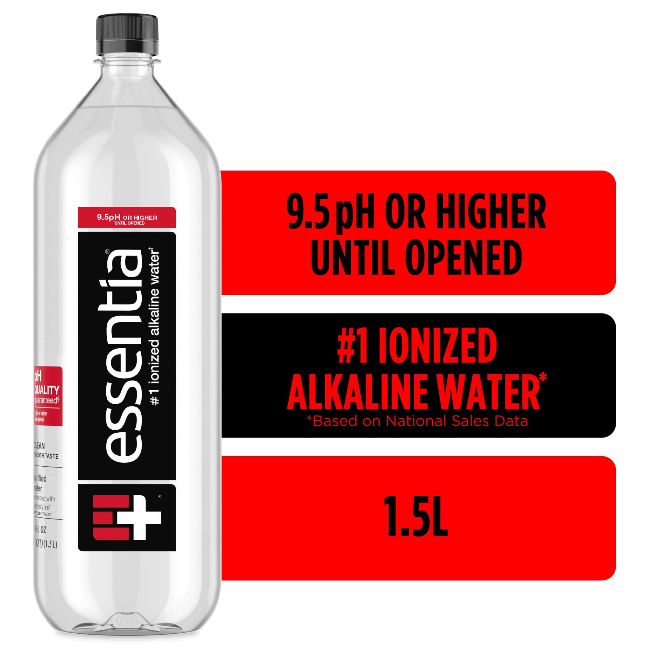 Essentia Essentia Ionized Alkaline Water, 9.5 PH until opened, 99.9% Pure, Bottled Water 50.721 fl oz — UPC 657227000506