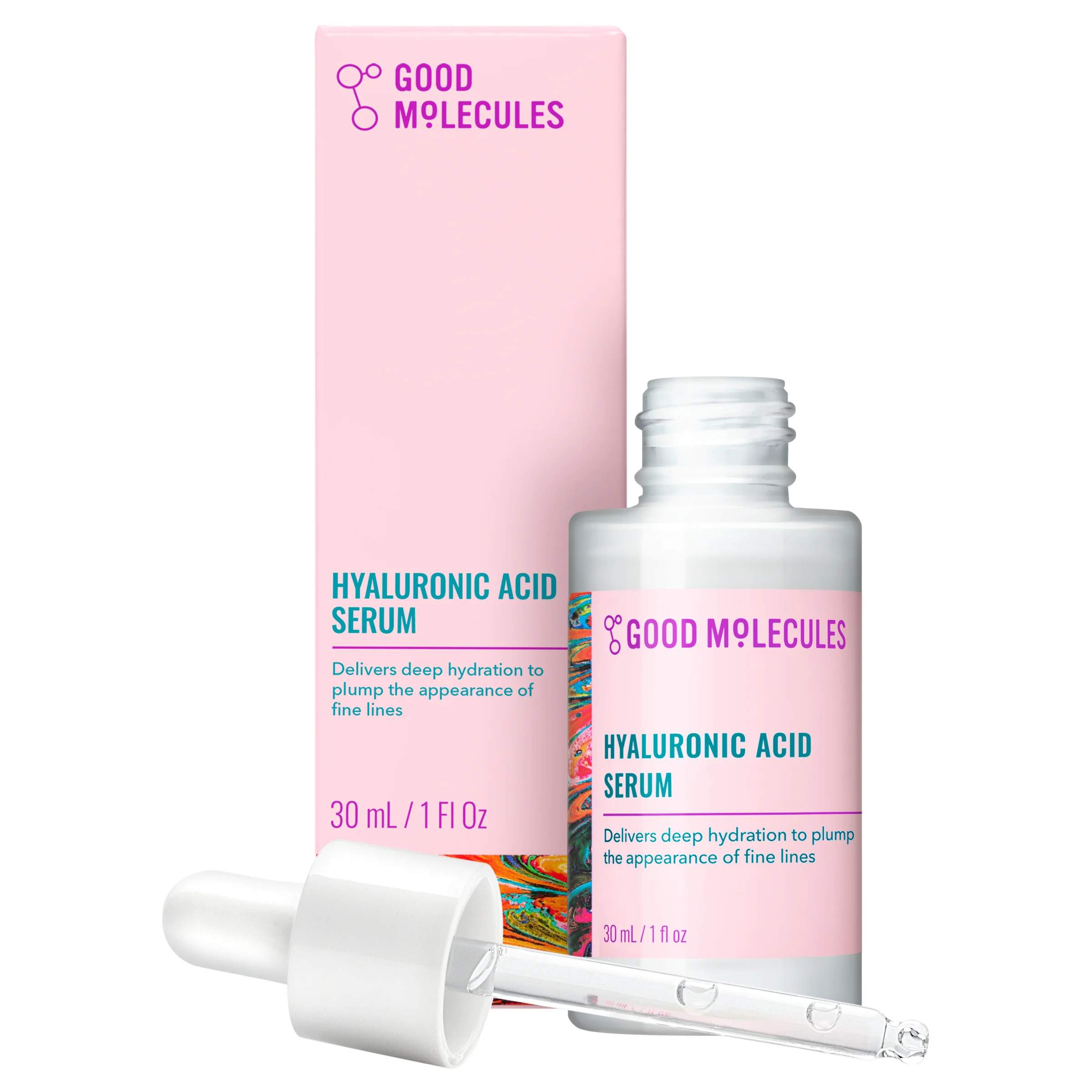 Good Molecules Good Molecules Hyaluronic Acid Serum - Ultra-Hydrating Serum for Plumper Skin, Skincare for Face, 1 fl oz — UPC 810019610462