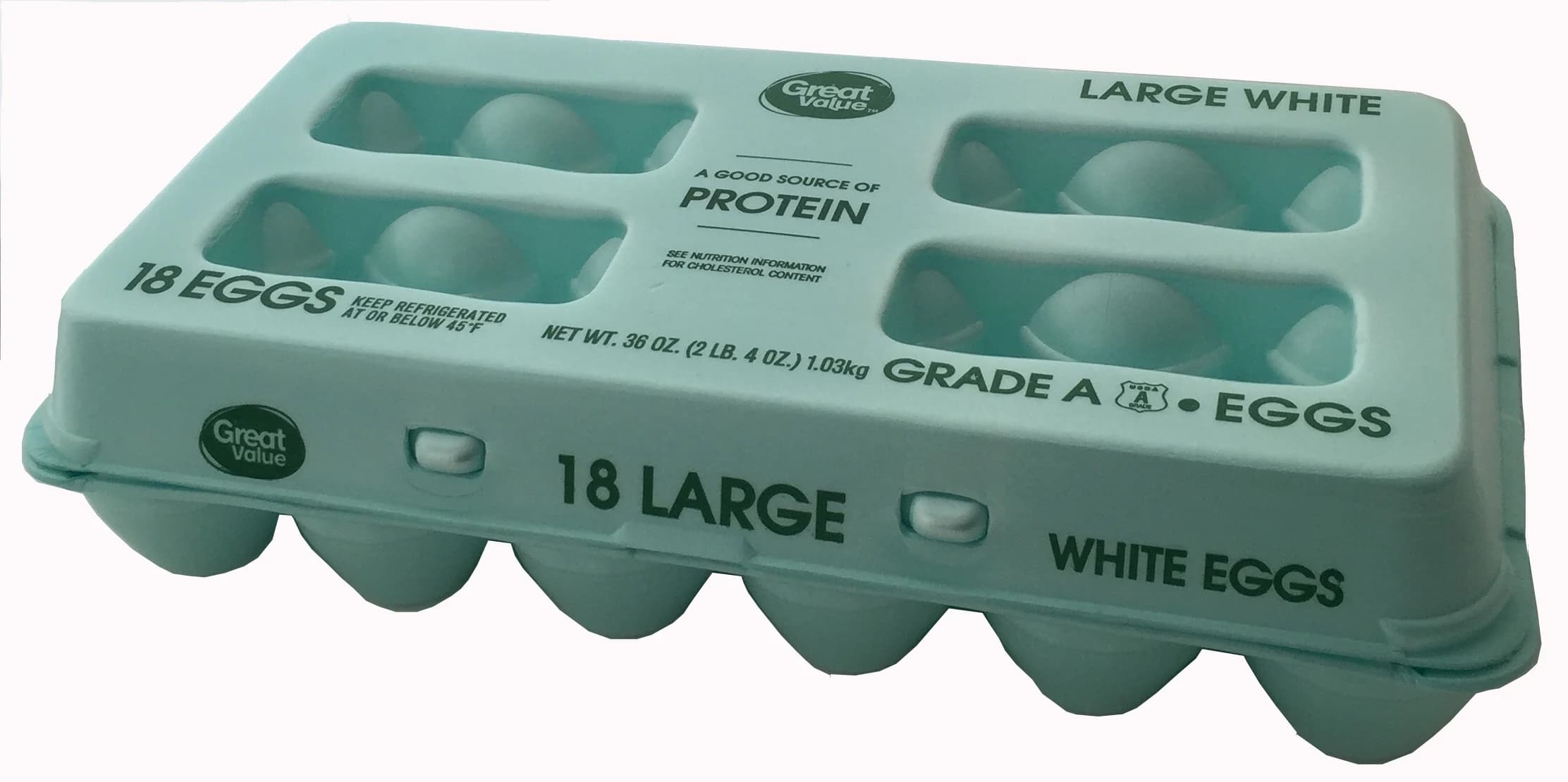 Great Value Great Value Large White Eggs 18 Count — ITEM_ID 78742127088