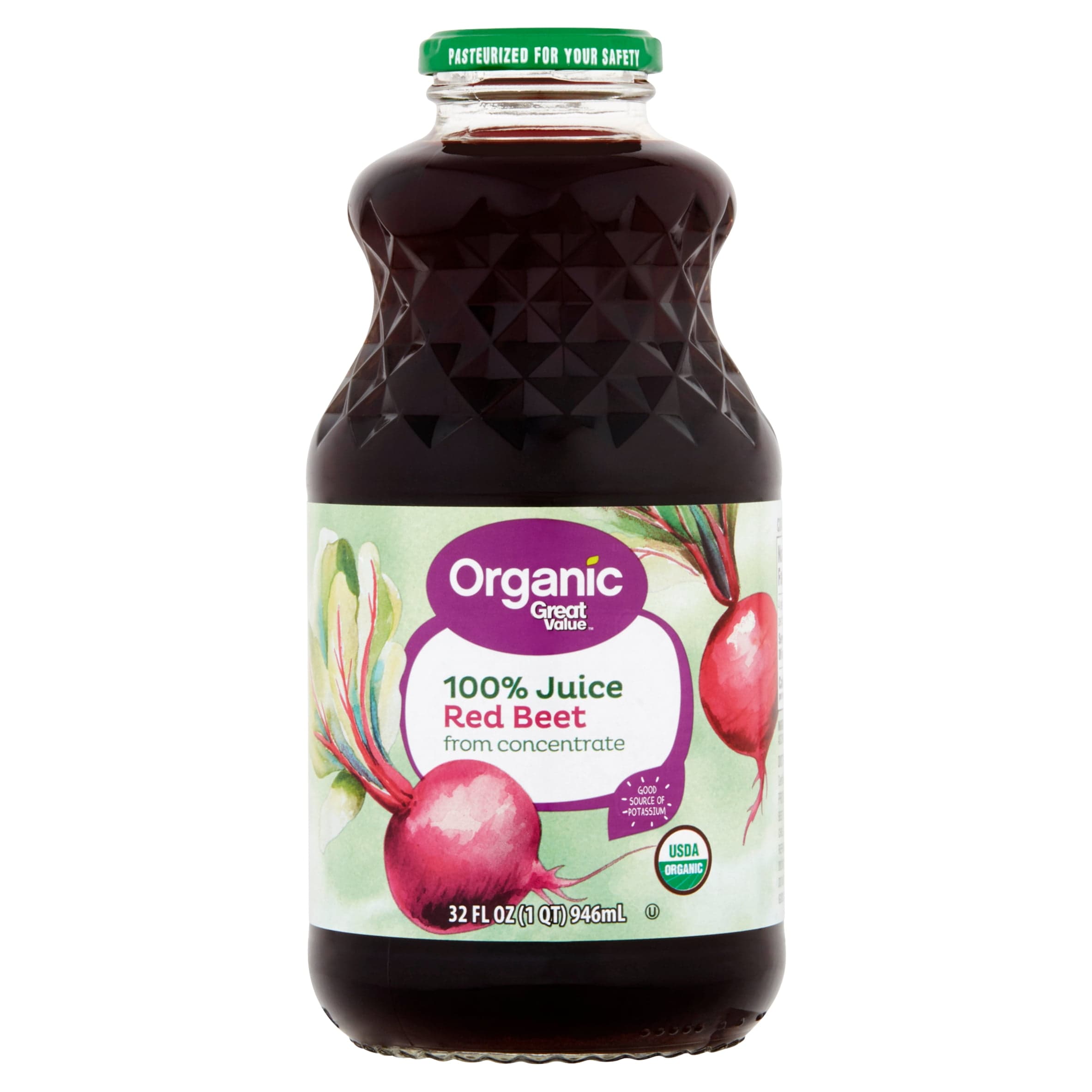 Great Value Great Value Organic 100% Beet Juice, 32 fl oz — ITEM_ID 10452481