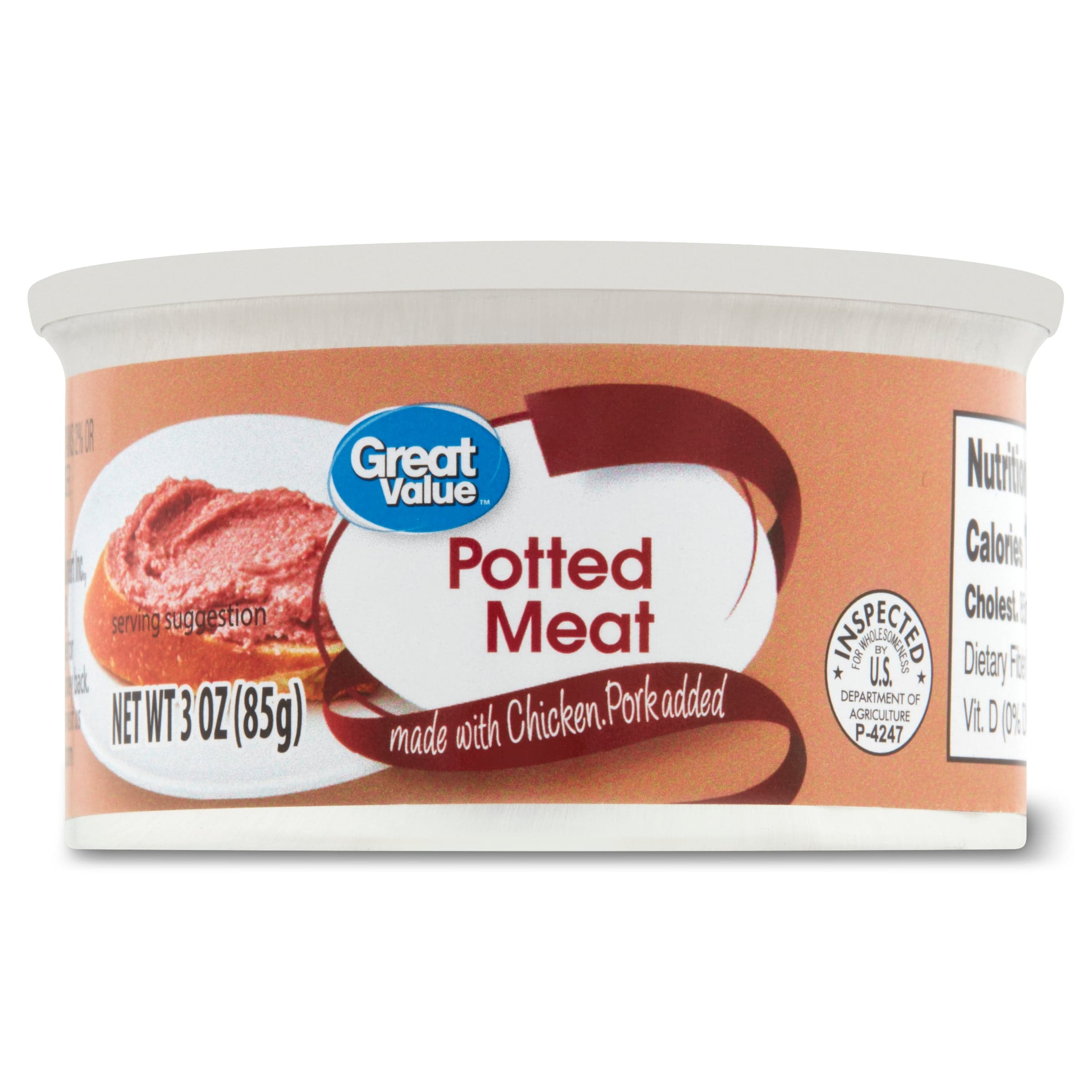 Great Value Great Value Potted Meat, 3 oz — ITEM_ID 10316788