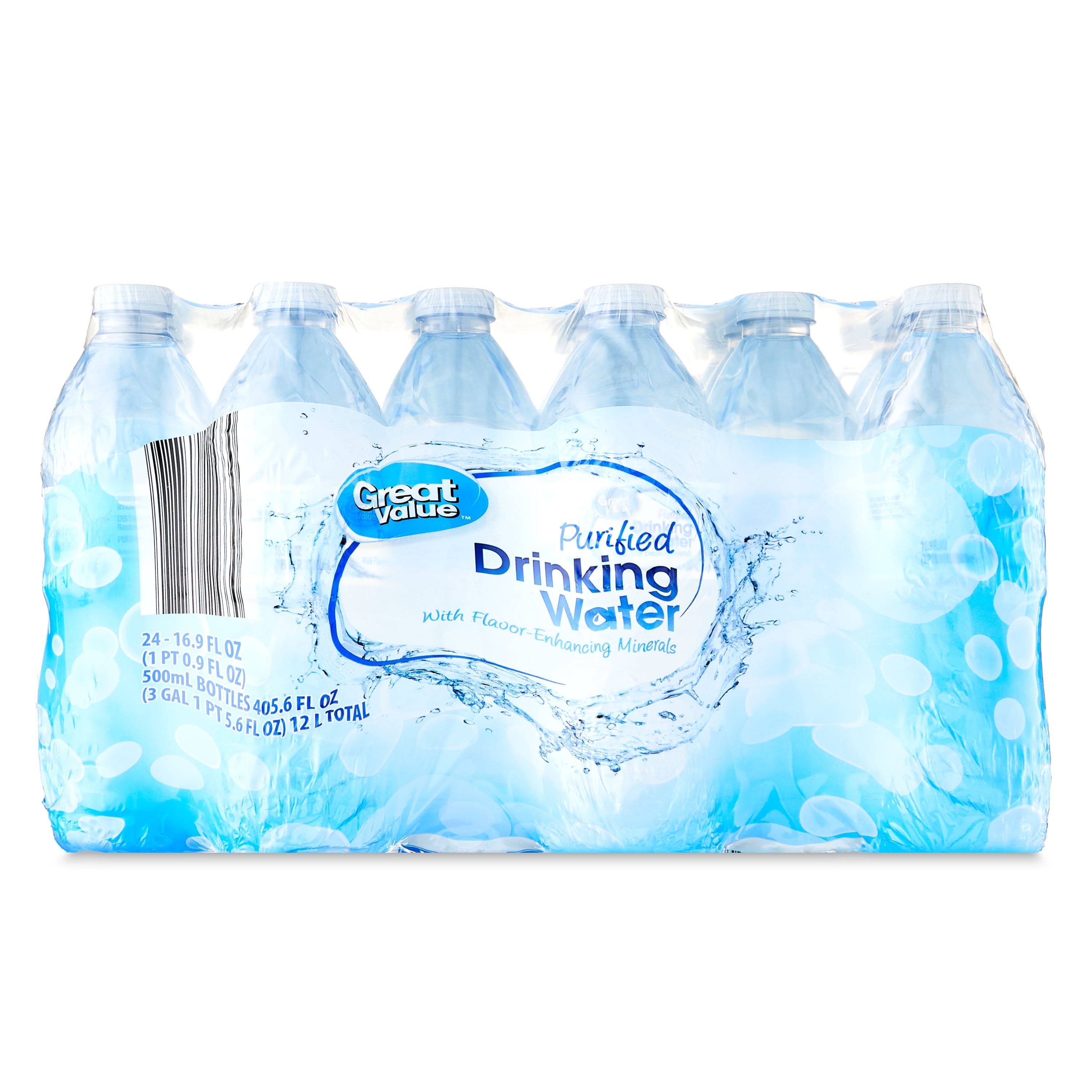 Great Value Great Value Purified Drinking Water, 16.9 fl oz, 24 Count — ITEM_ID 13448854