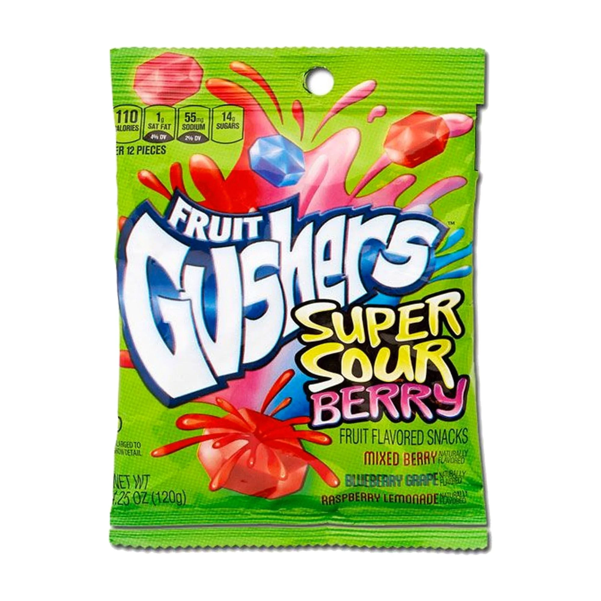 Gushers Fruit Gushers Super Sour Berry Fruit Flavored Snacks 4.25oz pouch — ITEM_ID 16000137042