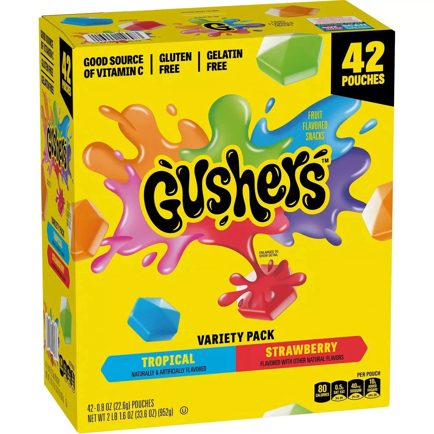 Gushers Gushers Fruit Flavored Snacks Variety Pack, 0.8 oz Pouches, 42 Count Multipack — ISBN 6131767253