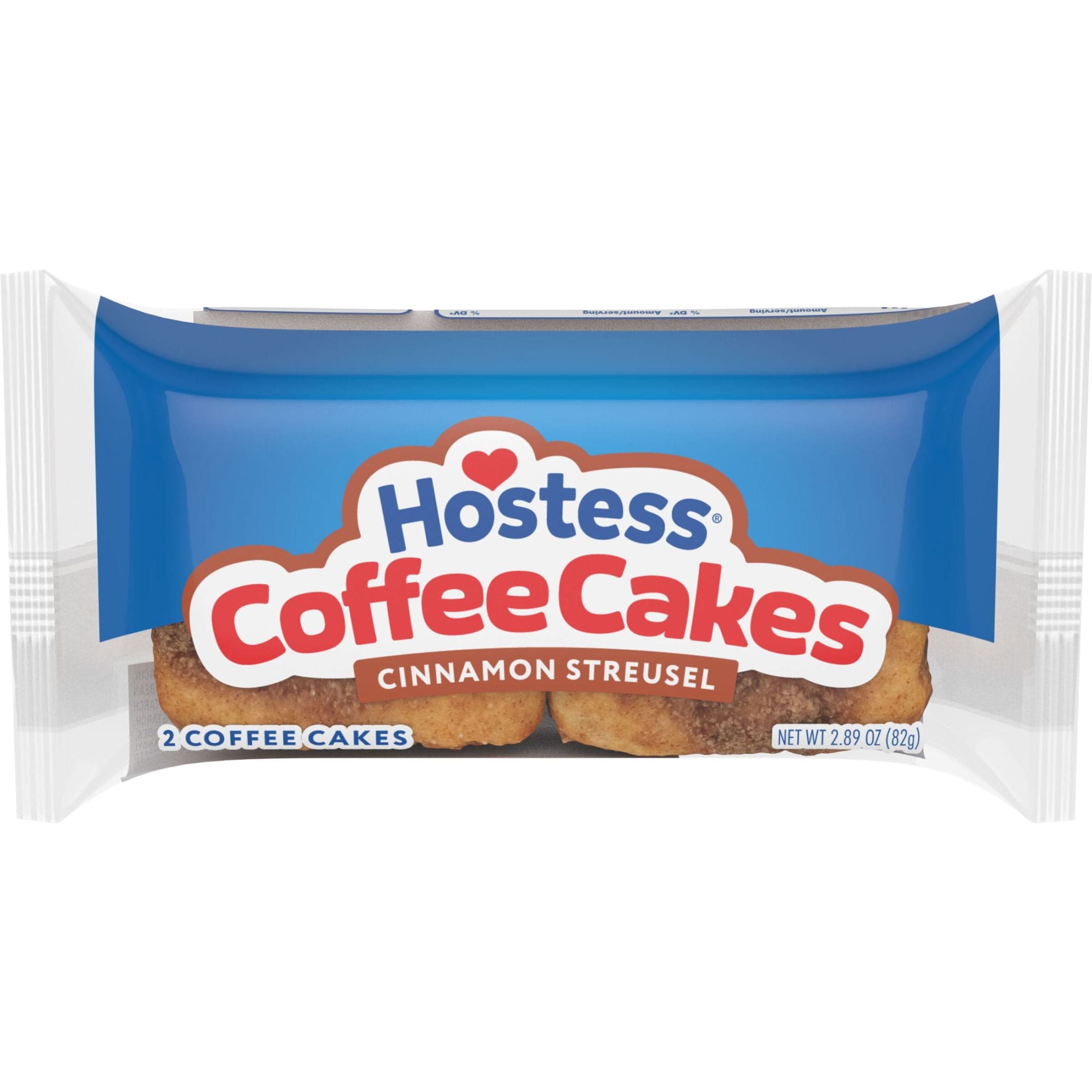 Hostess Coffee Cakes, Cinnamon Streusel, 2.89 oz Sleeve (2 Snack Cakes)