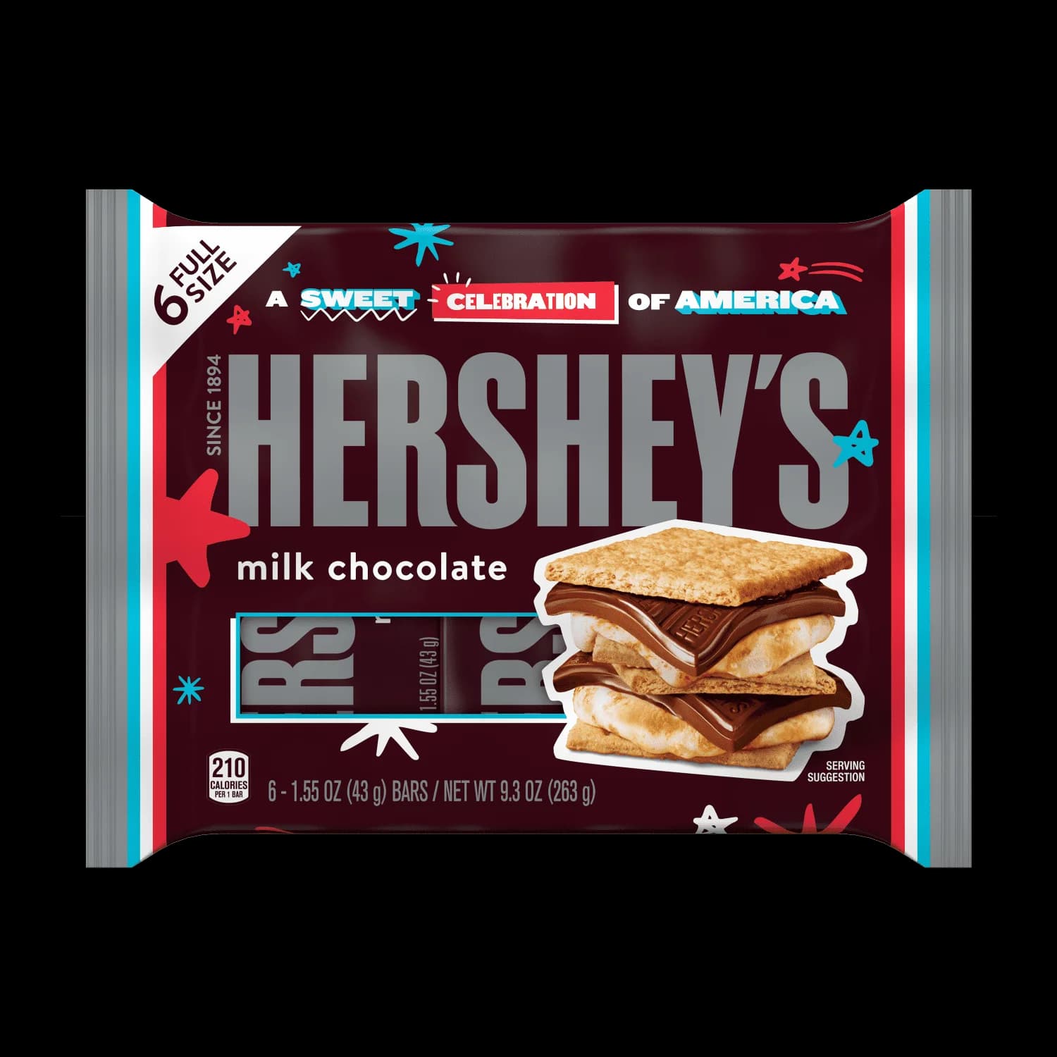 Hershey's Hershey's Milk Chocolate Candy Bars, 1.55 oz (6 Count) — ITEM_ID 34000290055