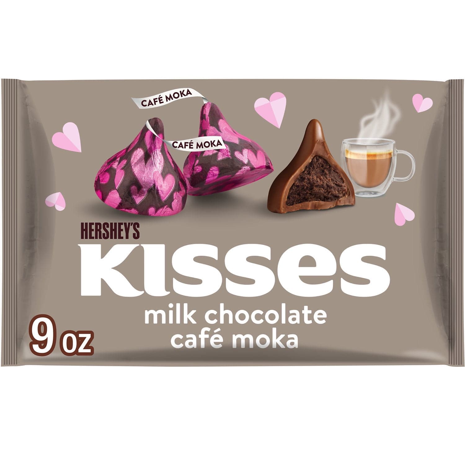 Hershey's HERSHEY'S KISSES Cafe Moka Flavored, Valentine's Day Candy Bag, 9 oz — ITEM_ID 17243562927