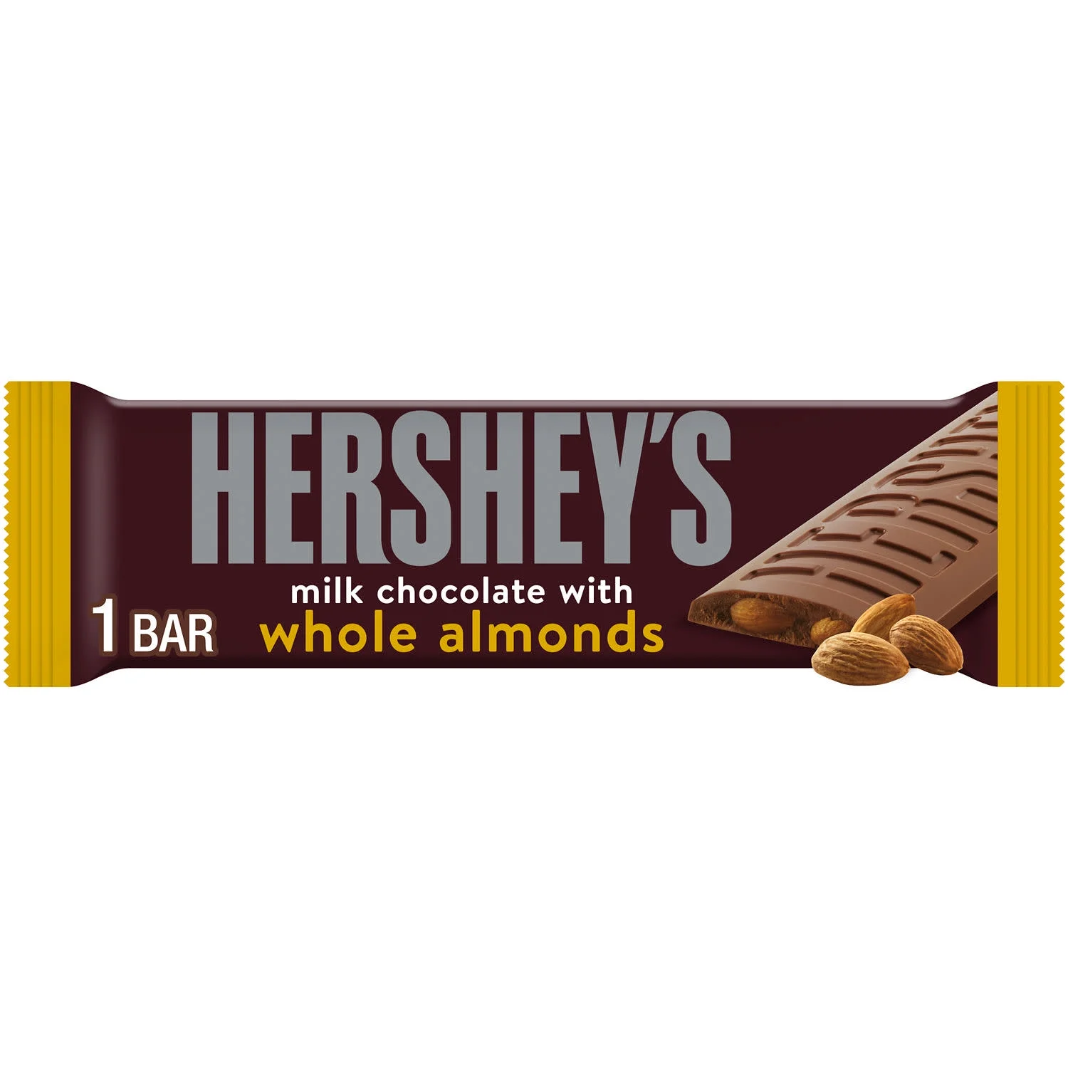 Hershey's Hershey's Milk Chocolate Bar with Whole Almonds Full Size Candy Bar, 1.45 oz — ITEM_ID 34000002412
