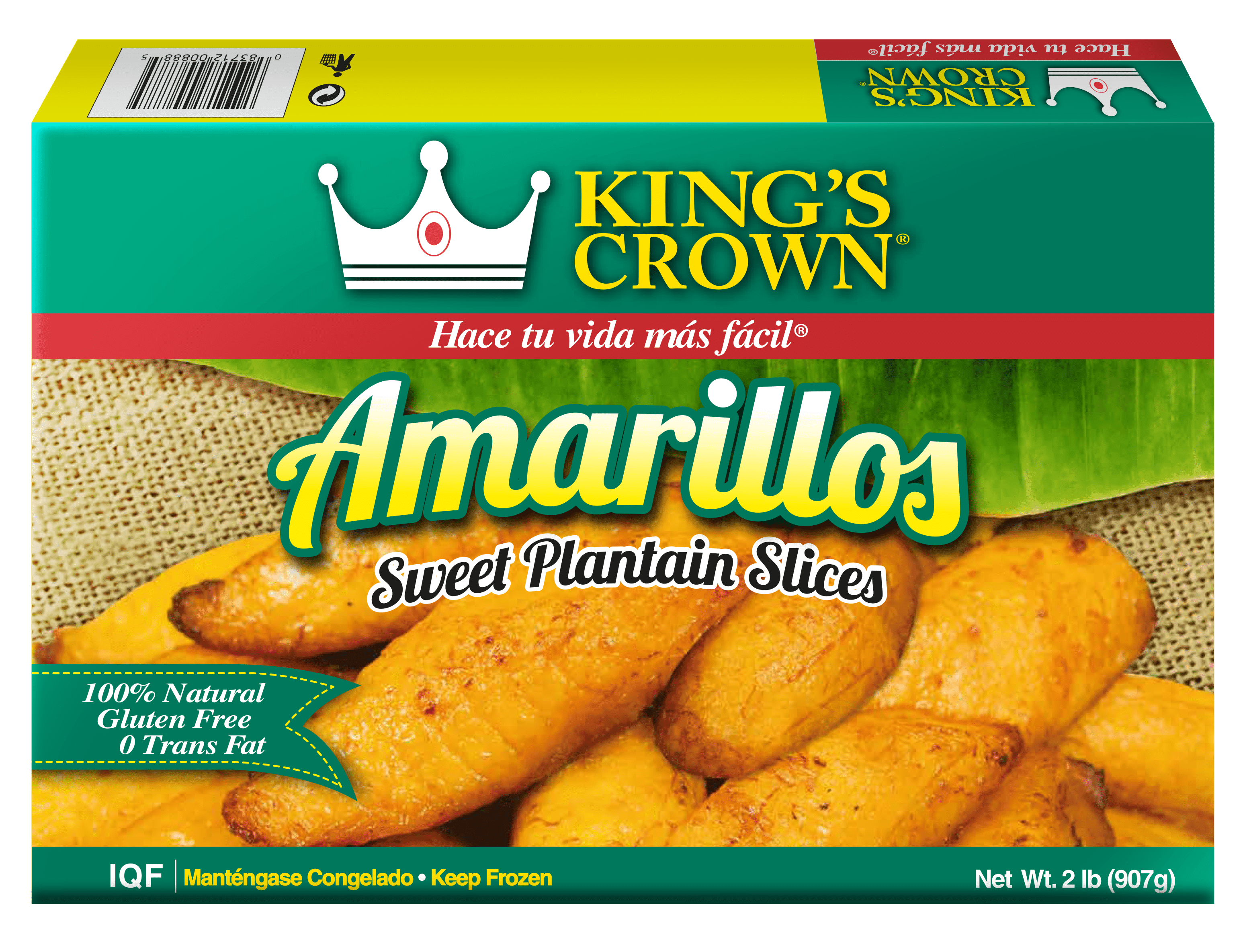 Kings Crown Foods King's Crown, Sweet Plantain Slices, Amarillos, 2 lbs Carton Box (Frozen) — ITEM_ID 182989716
