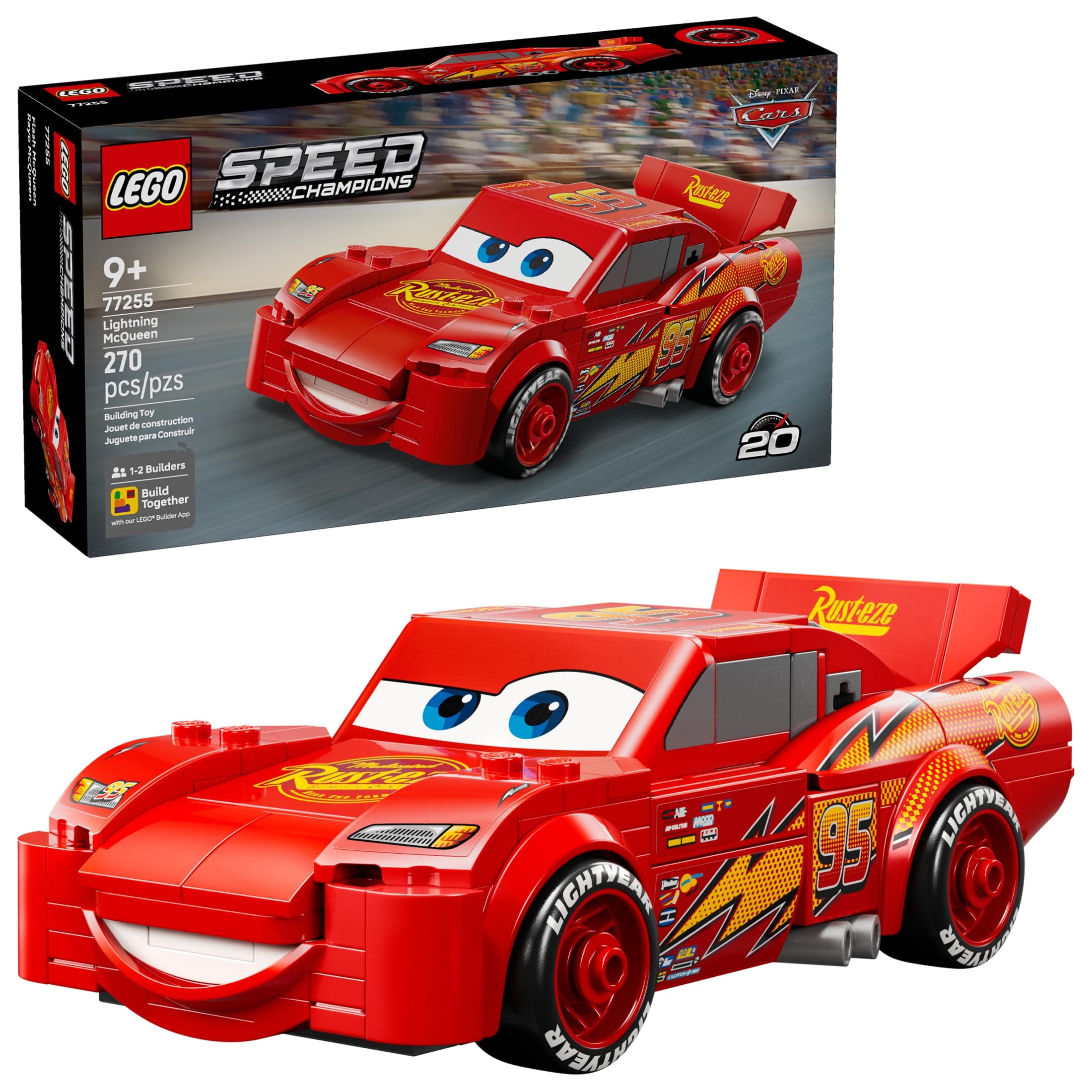 LEGO LEGO Speed Champions Lightning McQueen - Building Toy for Boys & Girls, Ages 9+ - Racecar Birthday Gift for Kids - Disney Pixar Cars Toy - 77255 — ITEM_ID 17115356372