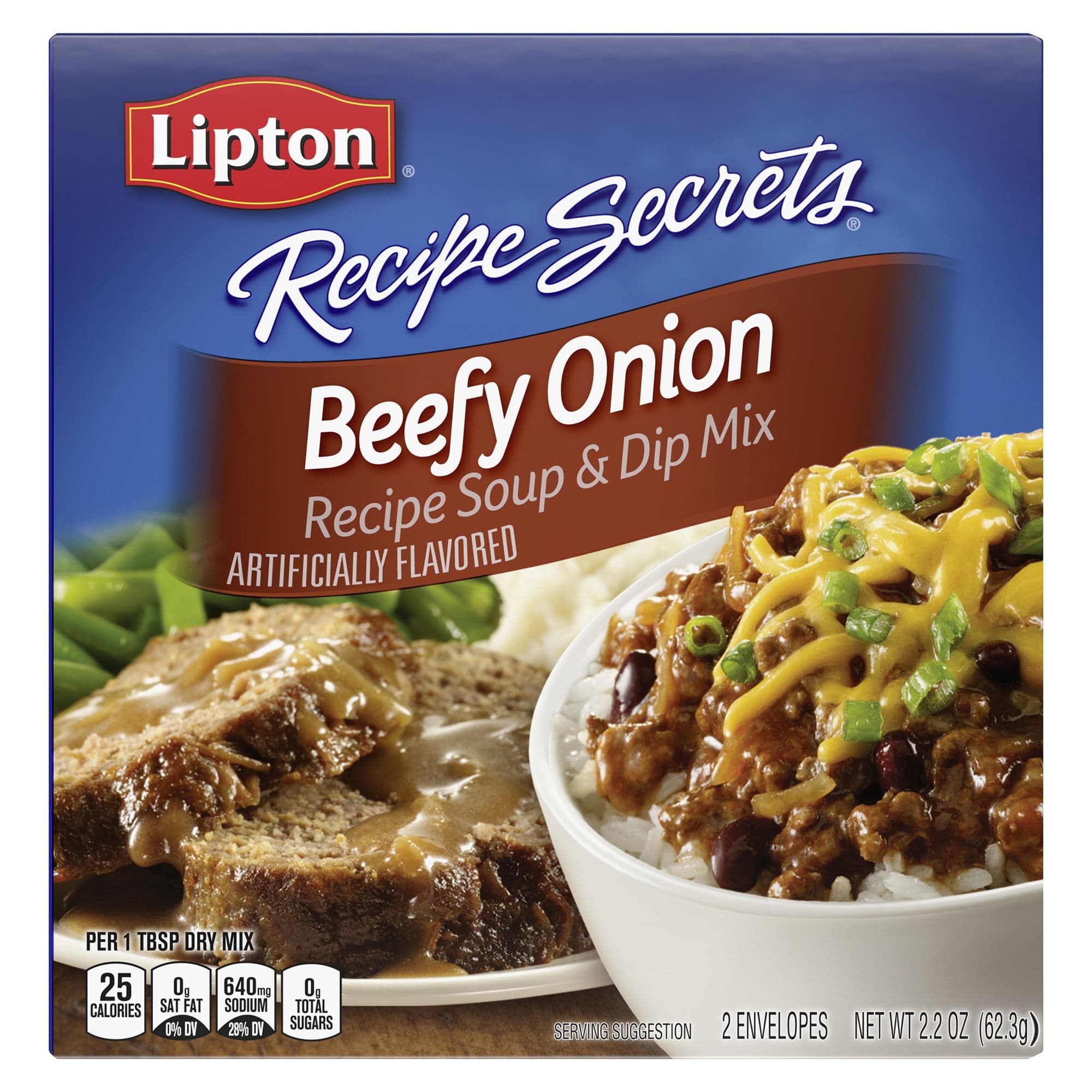 Lipton Lipton Recipe Secrets Beefy Onion Dry Recipe Soup and Dip Mix, 2 Oz, 2 Pack — ITEM_ID 10307793