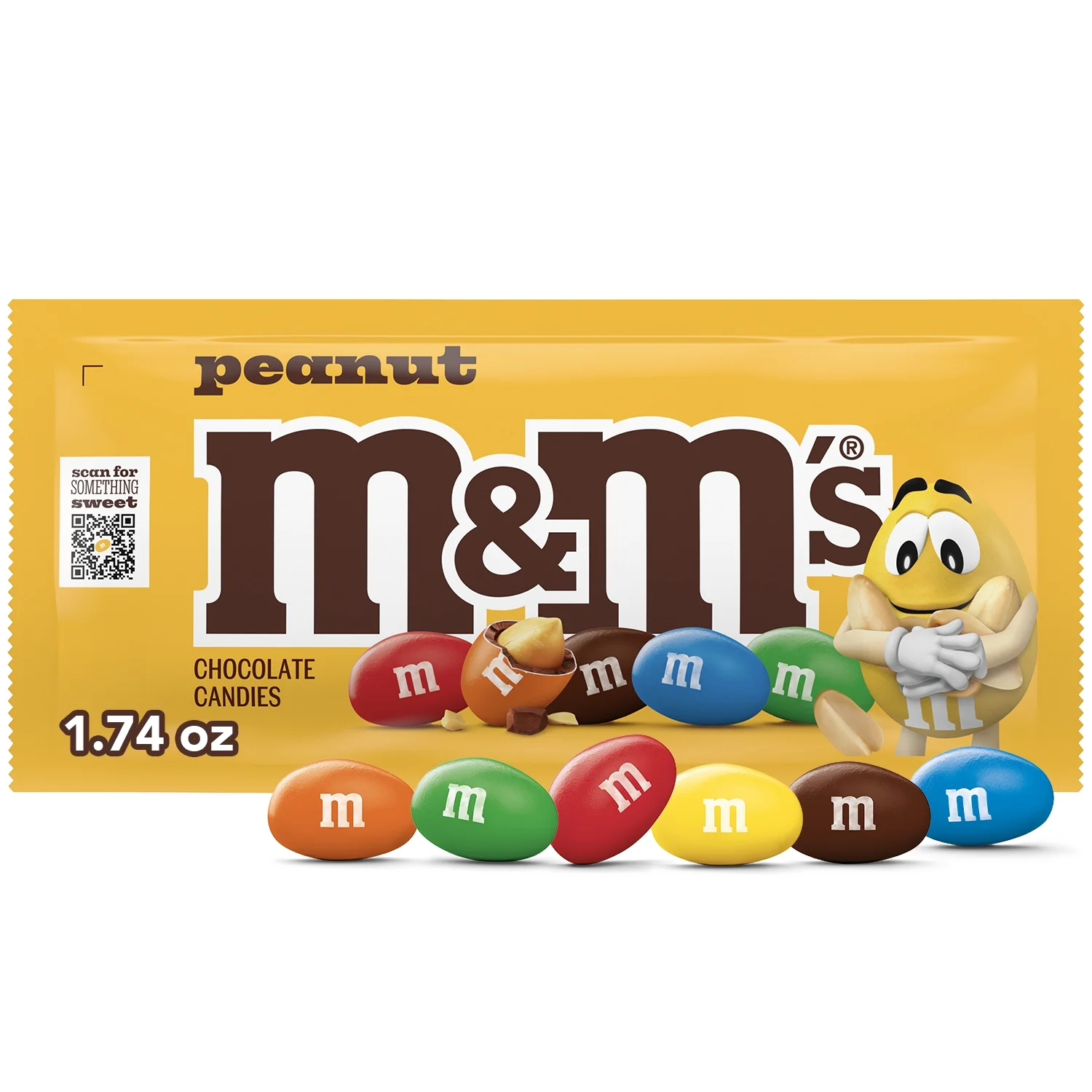 M&M'S M&M's Peanut Milk Chocolate Candy, Full Size - 1.74 oz Pouch — ITEM_ID 40000000327
