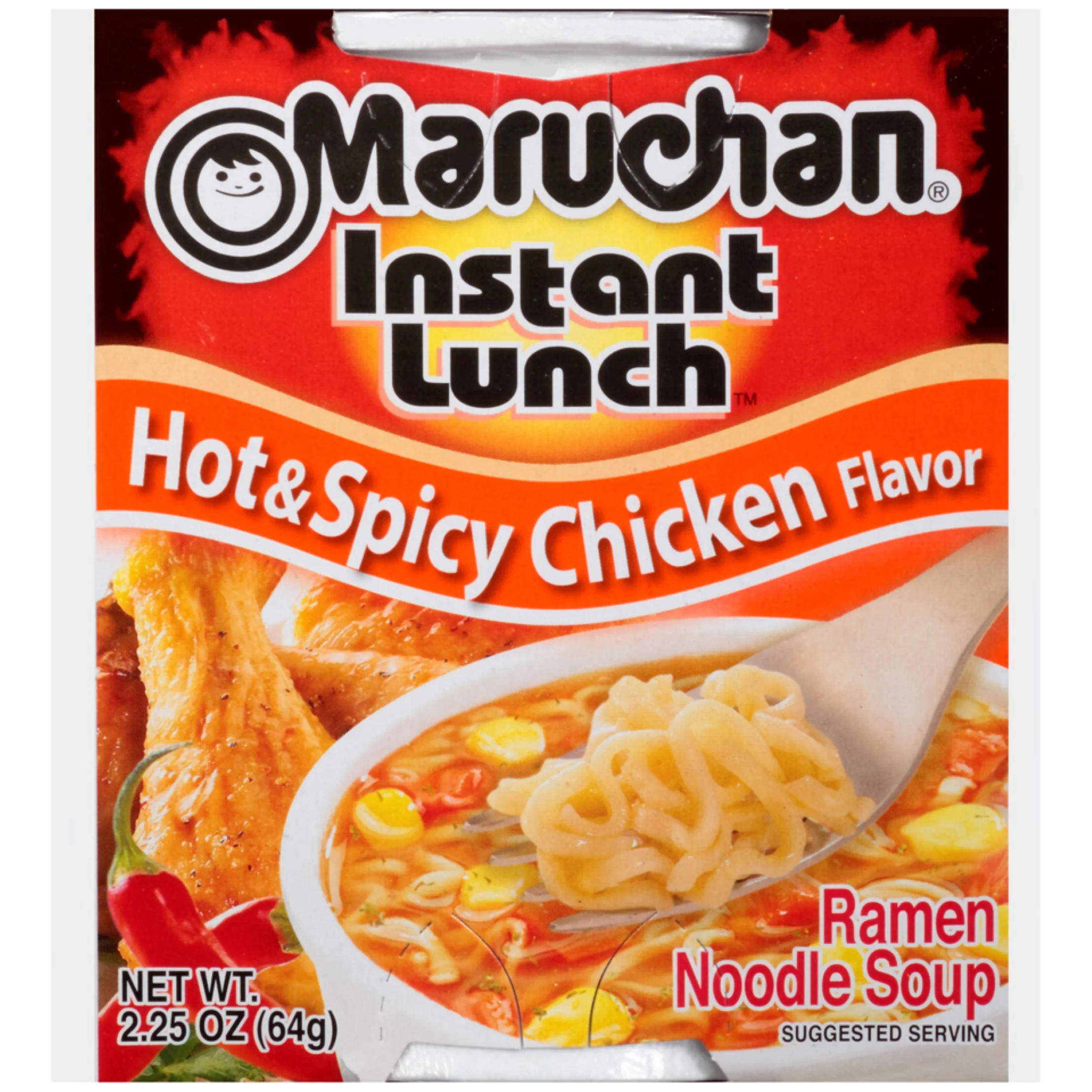 Maruchan Maruchan Instant Lunch Ramen Noodles, Hot & Spicy Chicken Flavor, 2.25 oz Shelf-Stable Cup — ITEM_ID 41789001437