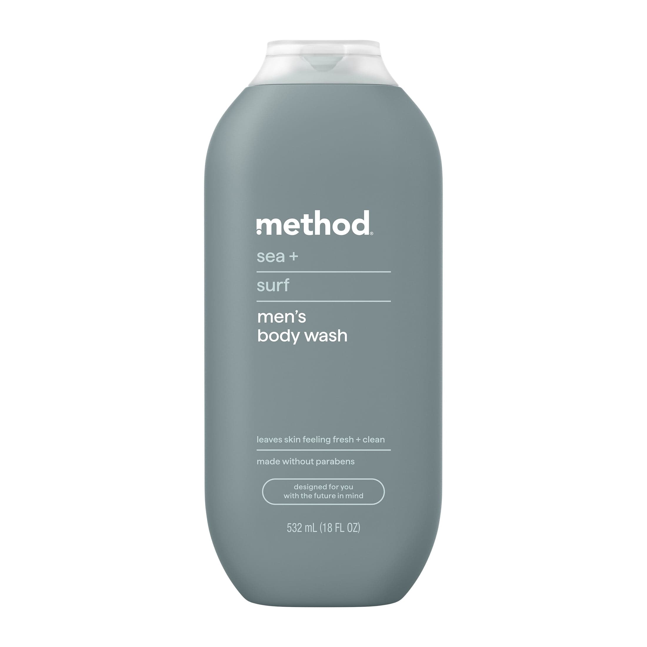 method method men's Body Wash, Sea + Surf - Moisturizes & Cleanses, Made without Parabens or Phthalates, Cruelty-Free, 18 fl oz — ITEM_ID 666144863