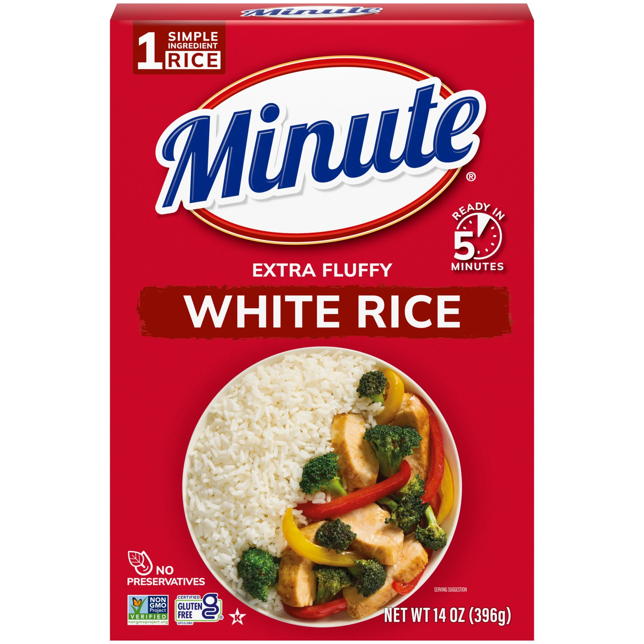 Minute Minute Instant White Rice, Light and Fluffy, Gluten Free, 14 oz — ITEM_ID 17400118051
