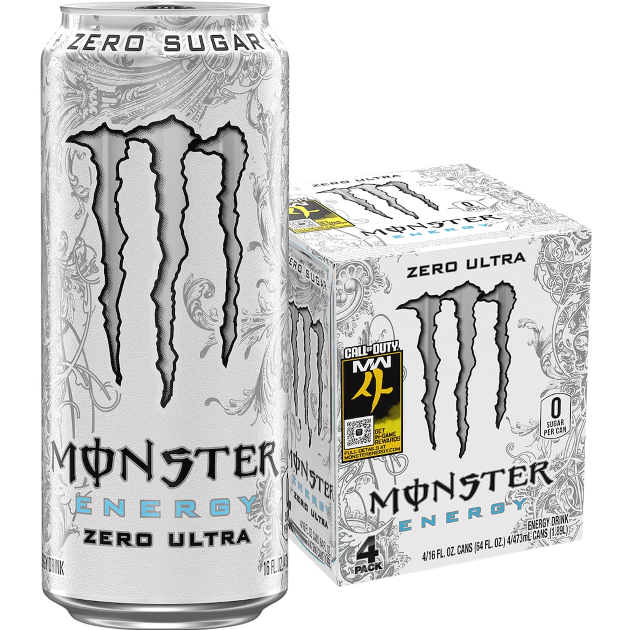 Monster Energy Monster Energy Zero Ultra Sugar Free Energy Drink 4pk 16oz Can — ITEM_ID 70847013242