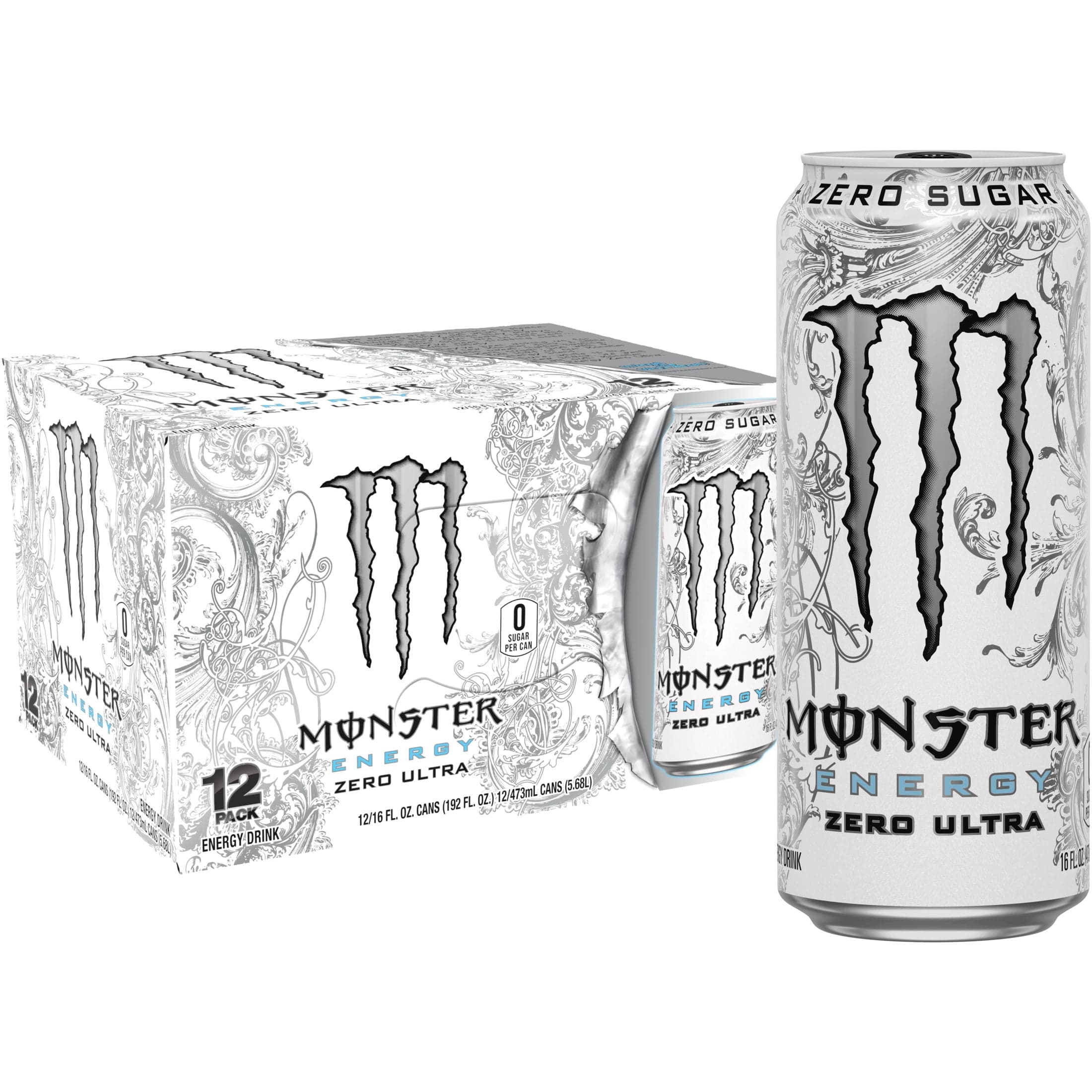 Monster Energy Monster Energy, Zero Ultra, Sugar Free Energy Drink, 12 Pack - 16 Fl Oz — ITEM_ID 394935847
