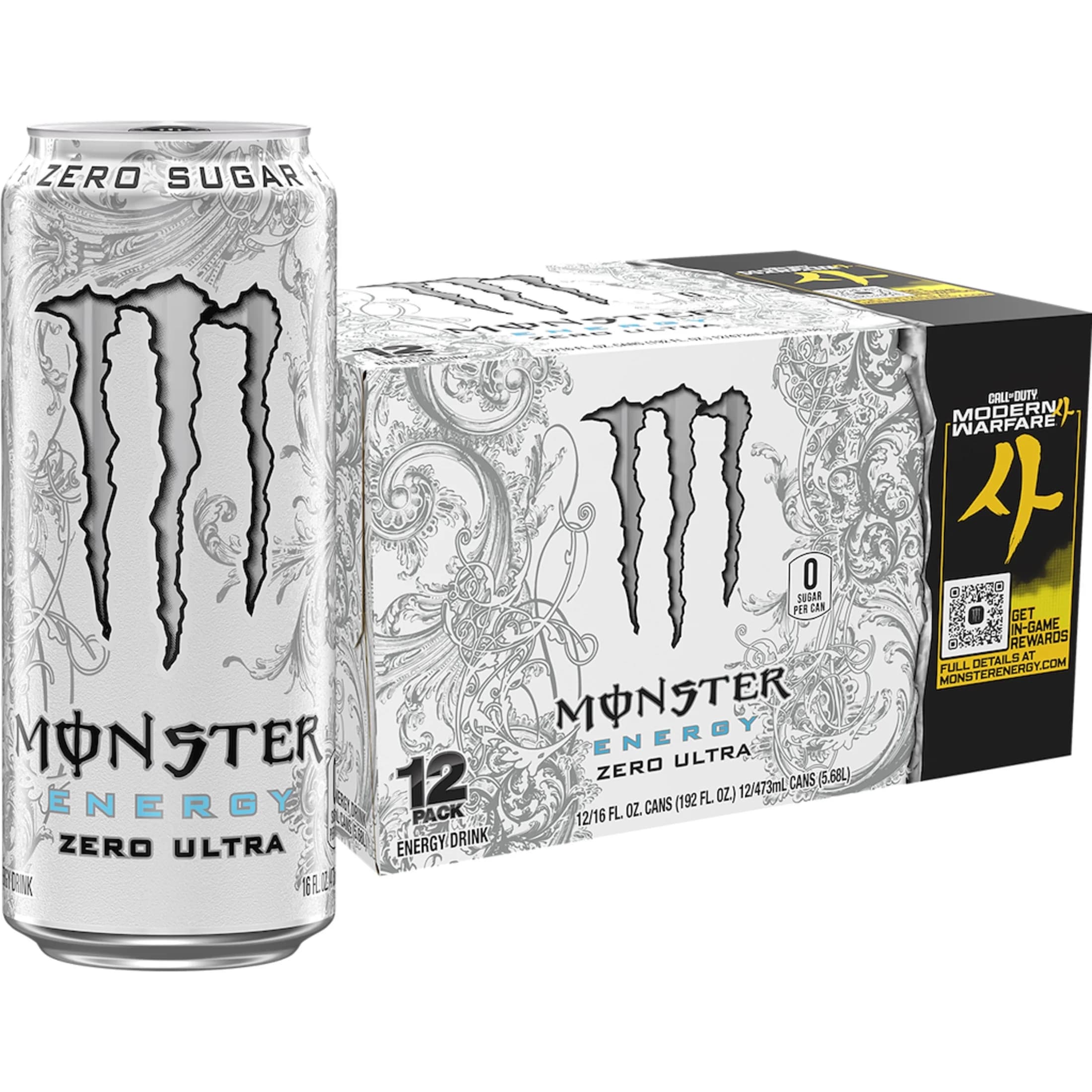 Monster Energy Monster Energy, Zero Ultra, Sugar Free Energy Drink, 12 Pack - 16 Fl Oz — ITEM_ID 394935847