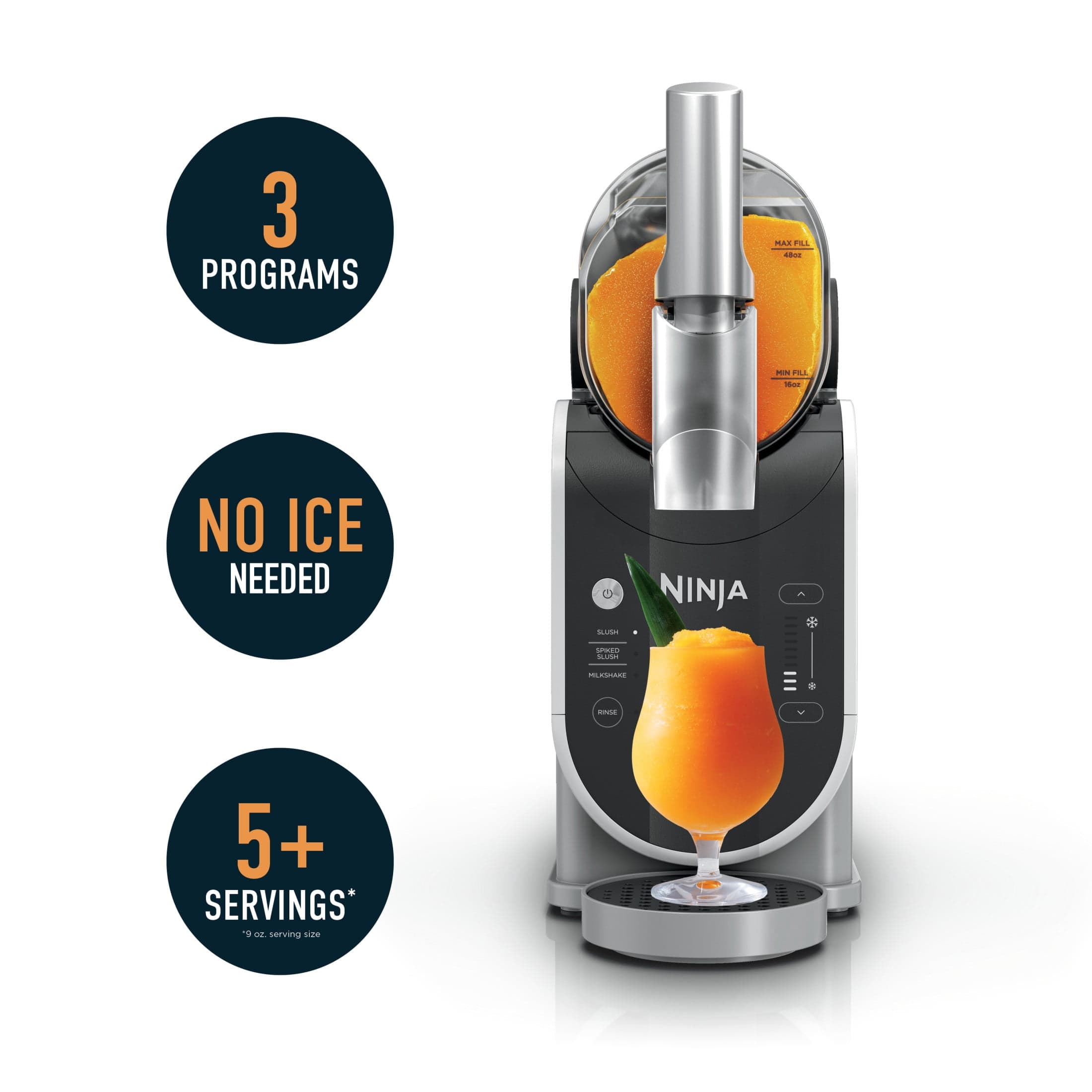 Ninja Ninja SLUSHi 72-Oz Frozen Drink Machine with RapidChill Technology, 3 Presets, Dishwasher Safe, FS300 Gray — ITEM_ID 5321127922