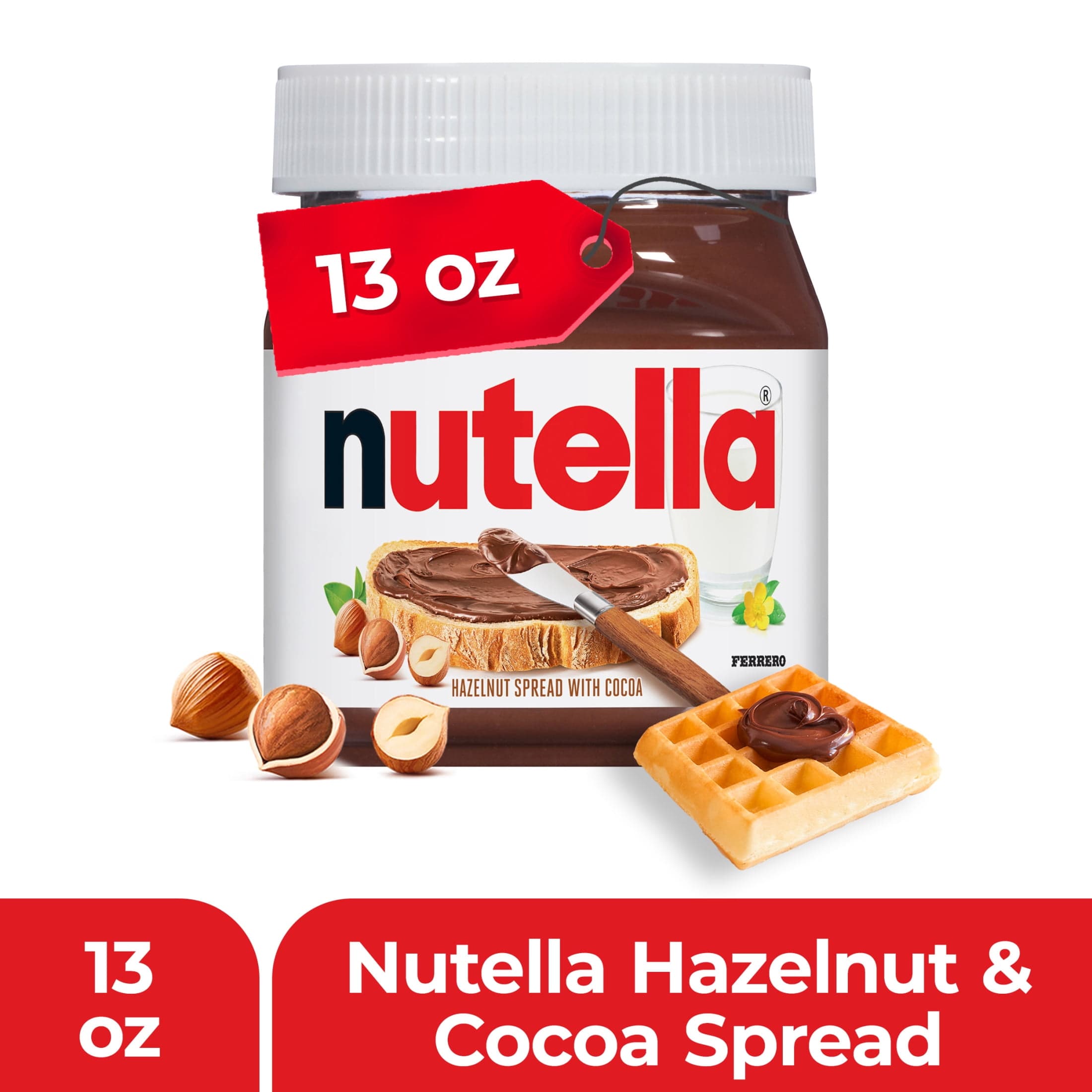 Nutella Nutella Hazelnut Spread with Cocoa, Creamy Hazelnut Spread, Breakfast Favorite, 13 oz Jar — ITEM_ID 10451273