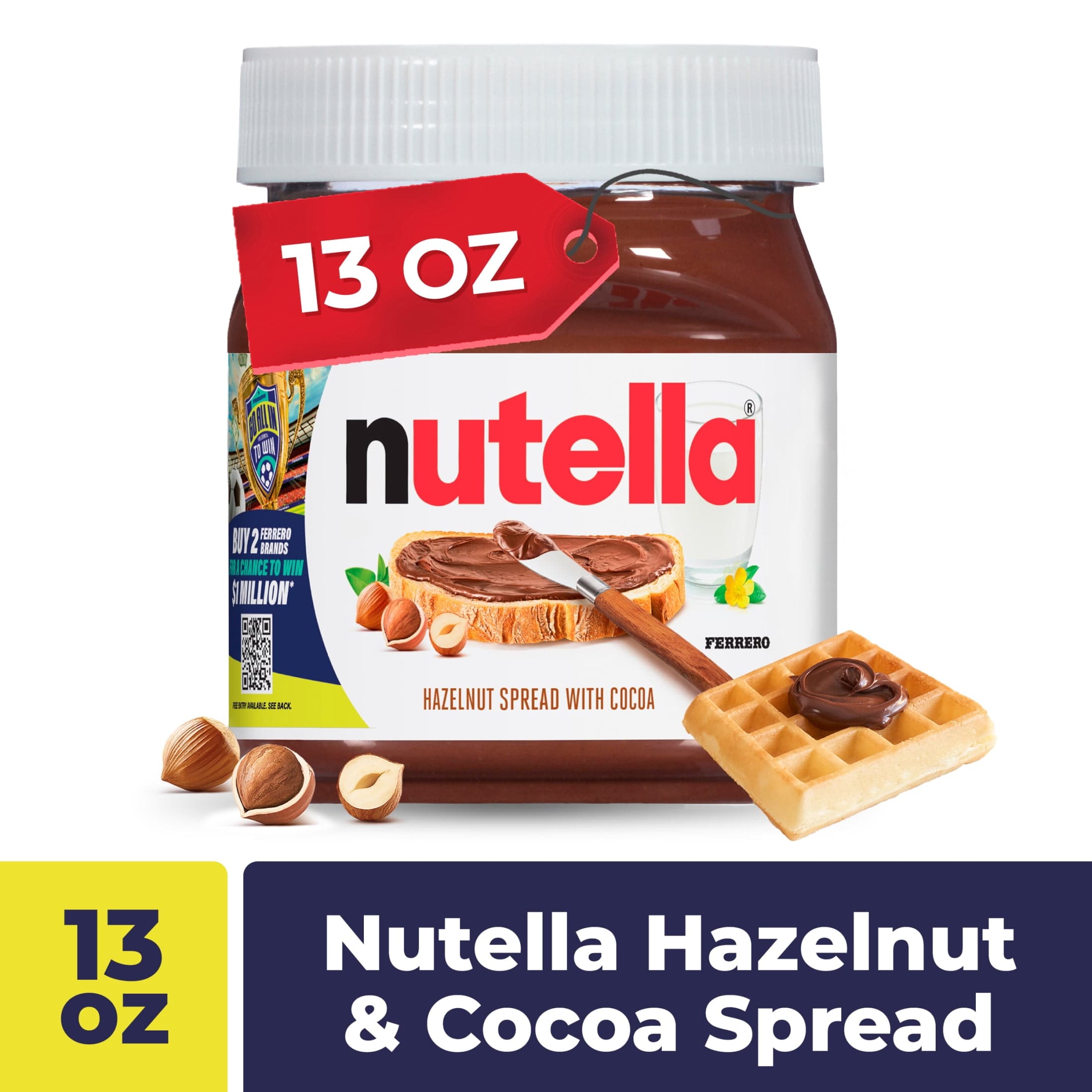 Nutella Nutella Hazelnut Spread with Cocoa, Creamy Hazelnut Spread, Breakfast Favorite, 13 oz Jar — ITEM_ID 10451273