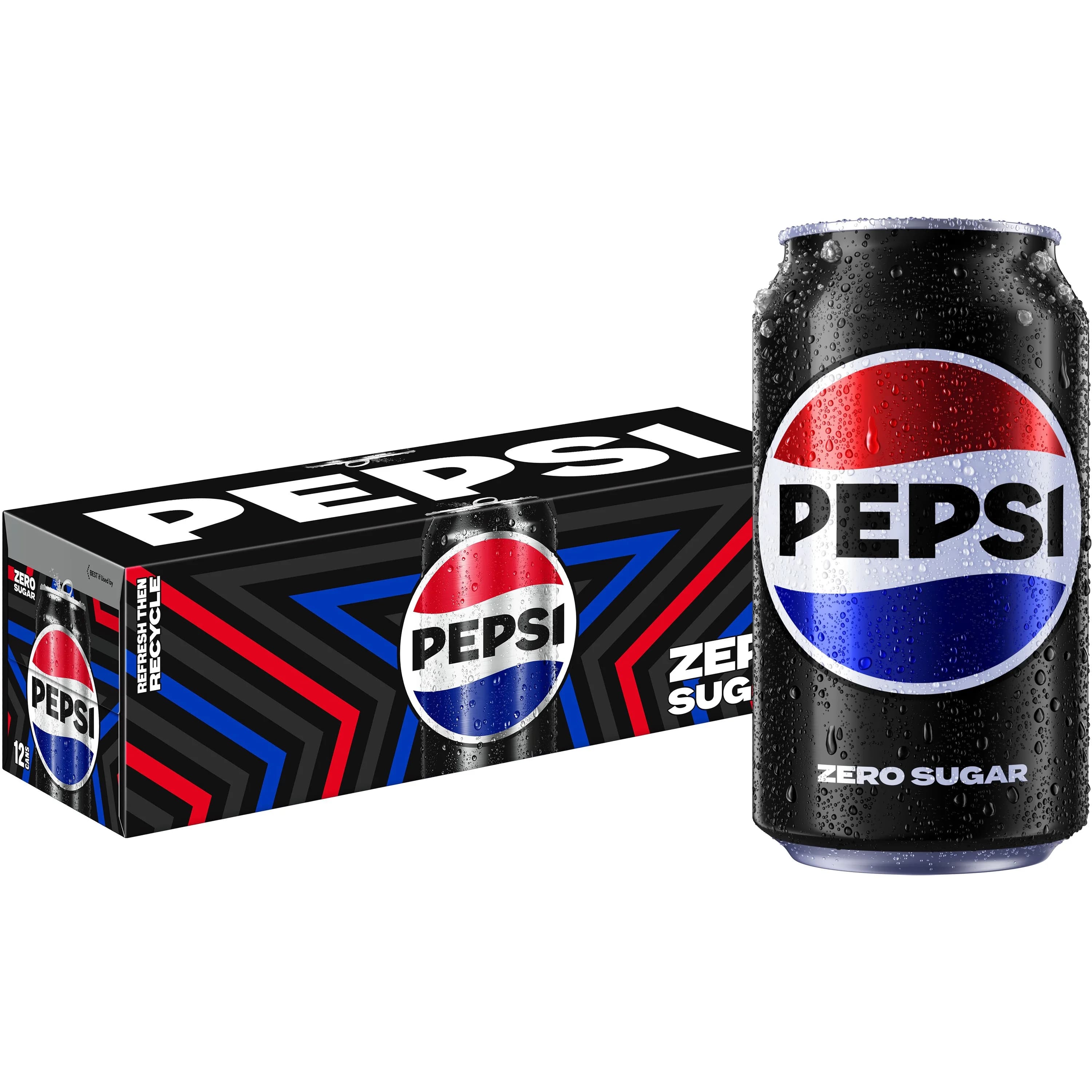Pepsi Pepsi Cola Zero Sugar Soda Pop, 12 fl oz, 12 Pack Cans — ITEM_ID 12000018794