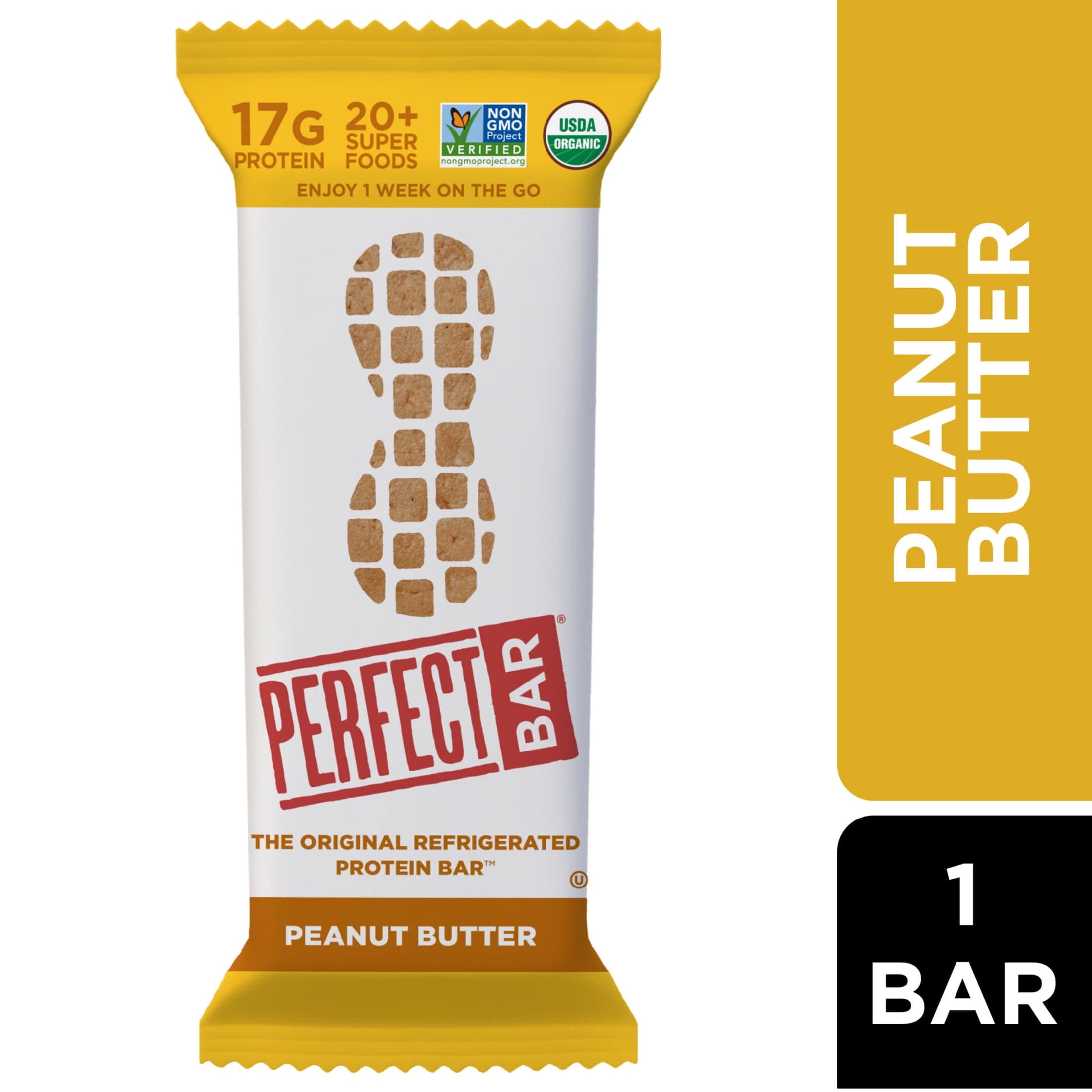 Perfect Bar Perfect Bar, Gluten-Free Organic, Peanut Butter, Refrigerated Protein Bar, 2.5 oz — UPC 855569003029