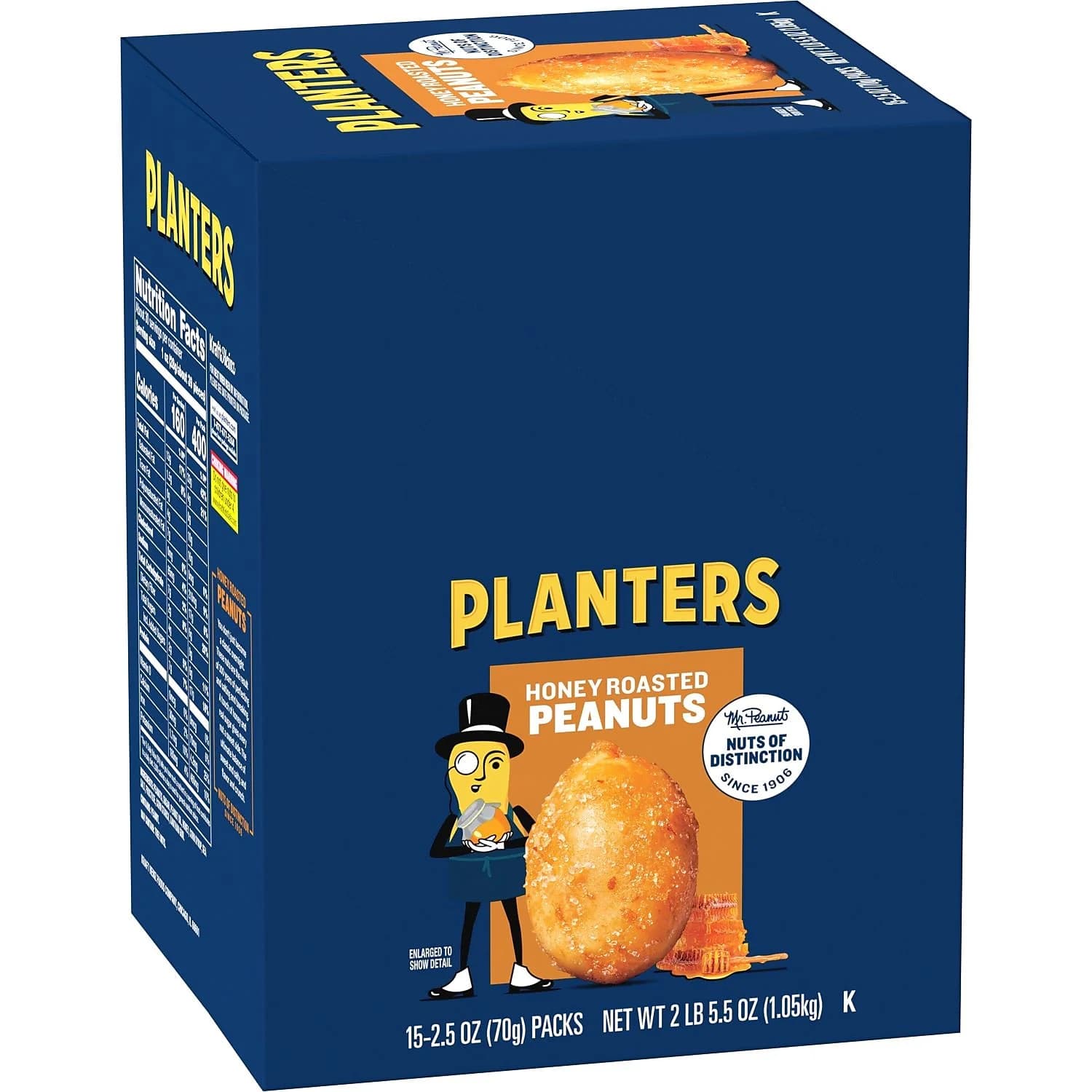PLANTERS Planters Honey Roasted Peanuts, 15 ct Box, 2.5 oz Packs — ITEM_ID 29000016538