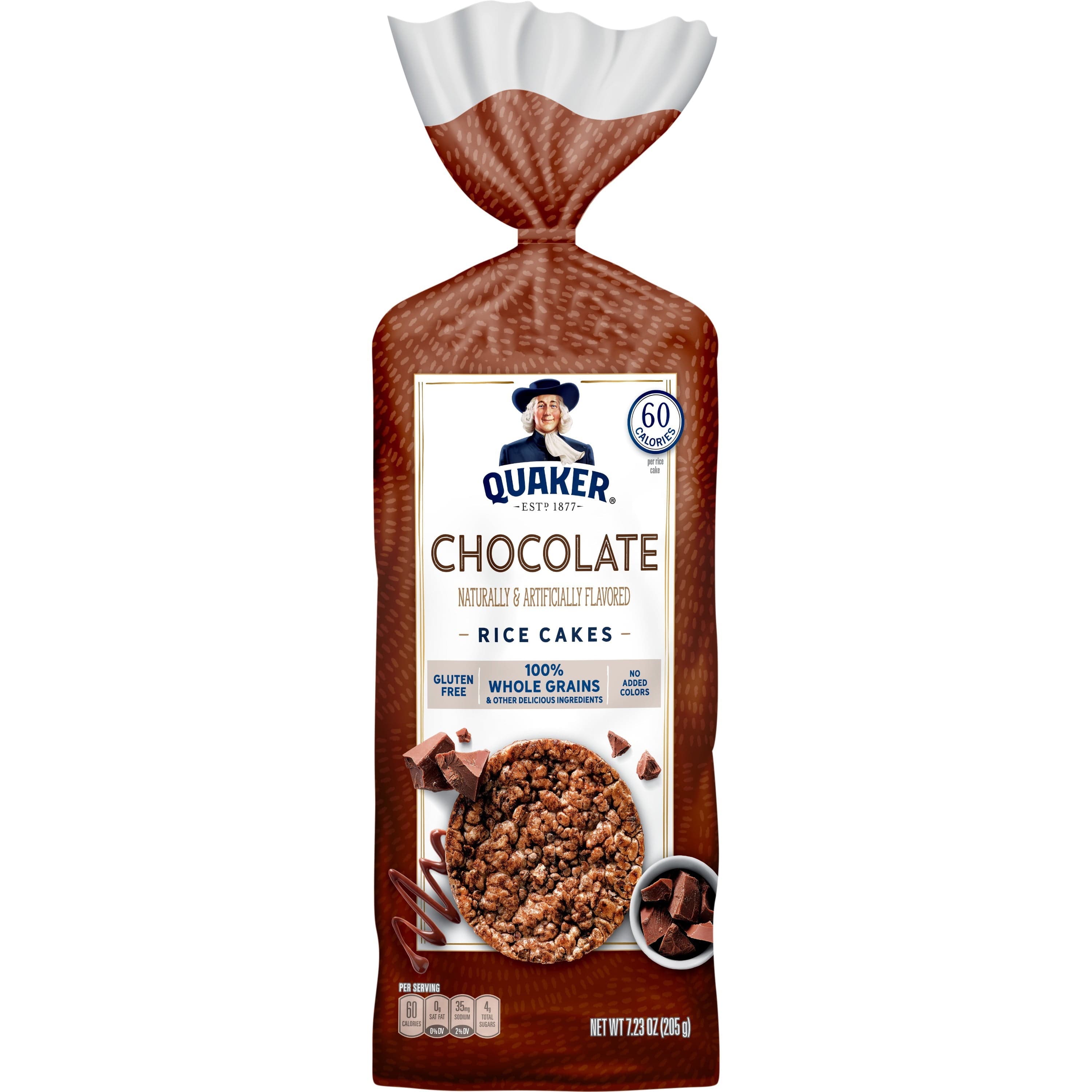 Quaker Quaker Rice Cakes, Whole Grain Chocolate, Gluten Free, 7.23 oz — ITEM_ID 13448658