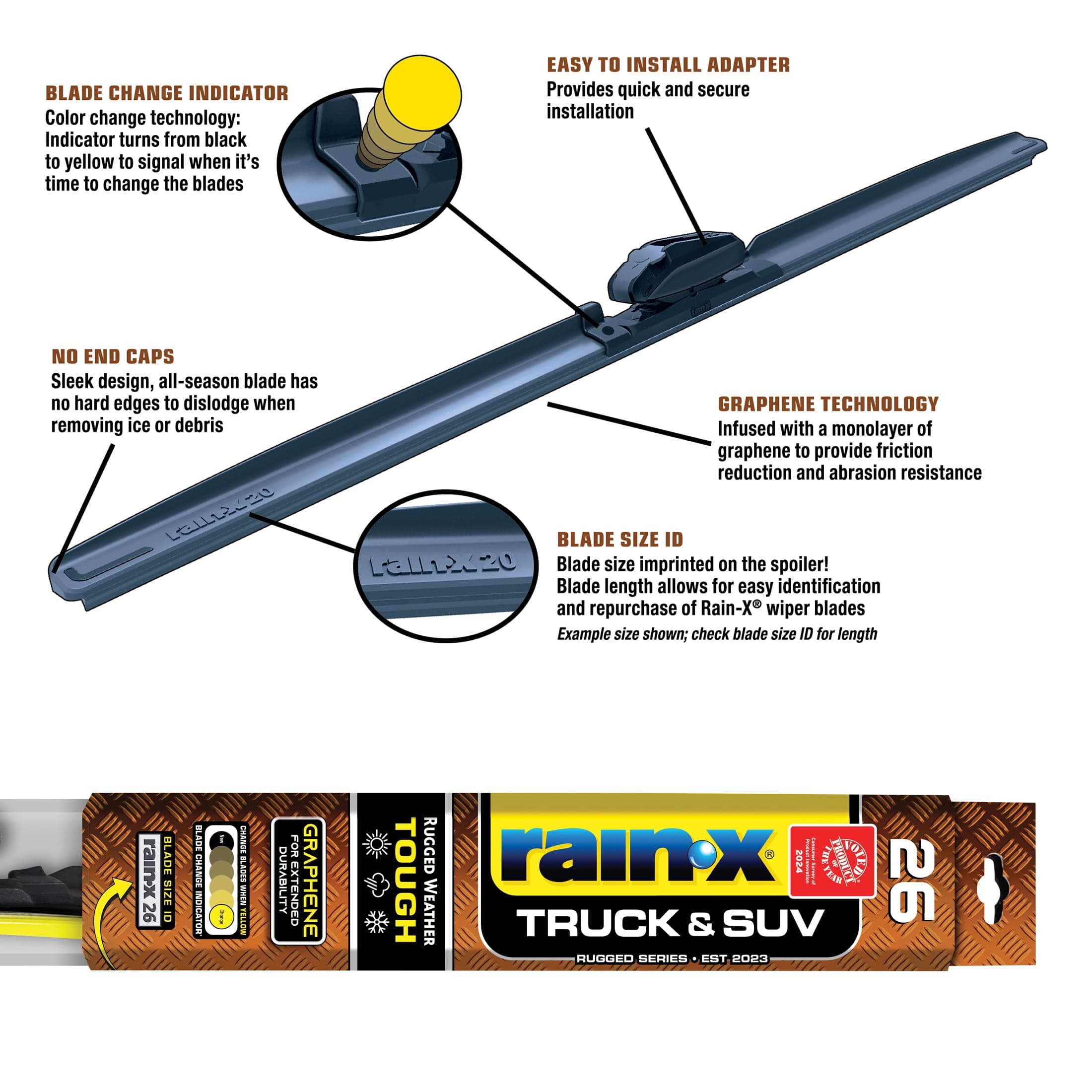 Rain-X Rain-X Truck & SUV 26" Premium Replacement Windshield Wiper Blade - 770226 — ISBN 1991082071