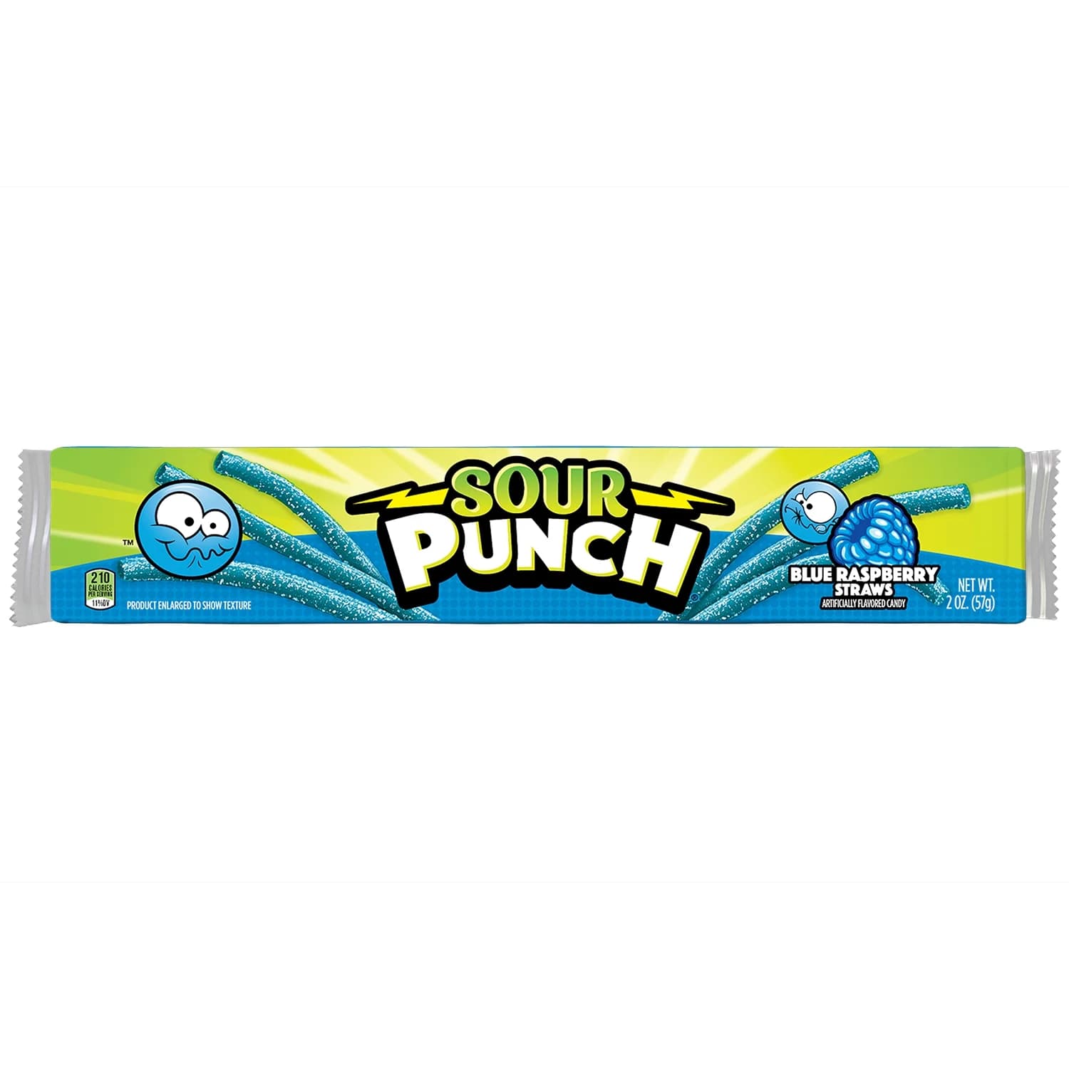 Sour Punch SOUR PUNCH® Straws, Blue Raspberry Chewy Candy, 2 oz Tray — ITEM_ID 41364080512