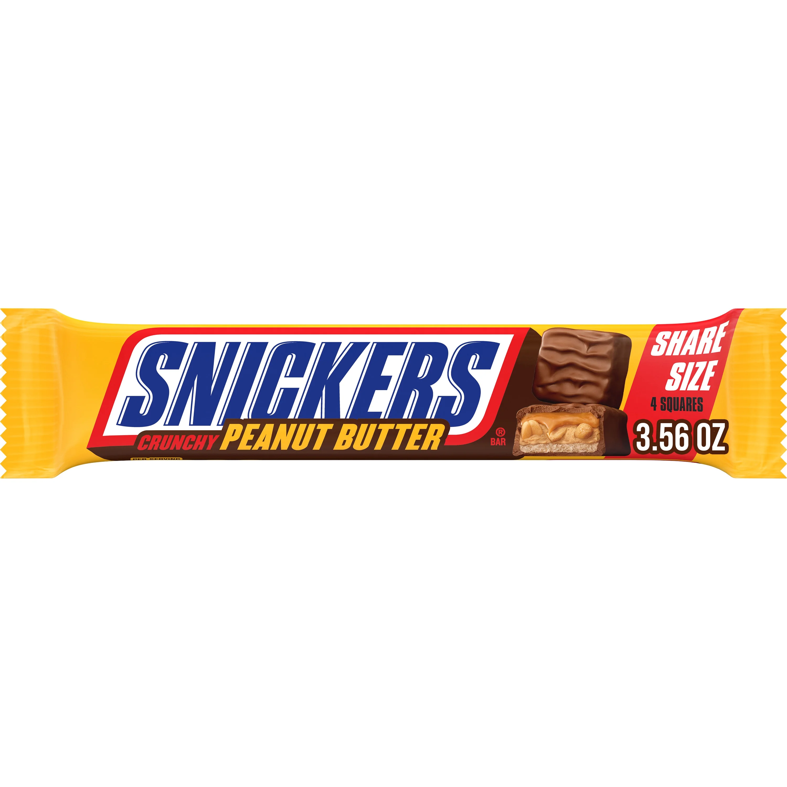 SNICKERS Snickers Crunchy Peanut Butter Squared Chocolate Bars, Share Size- 3.56 oz — ITEM_ID 40000441489