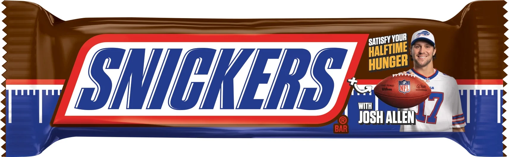 SNICKERS Snickers NFL Football Chocolate Candy Bar, Full Size - 1.86 oz Bar (Packaging May Vary) — ITEM_ID 40000424314