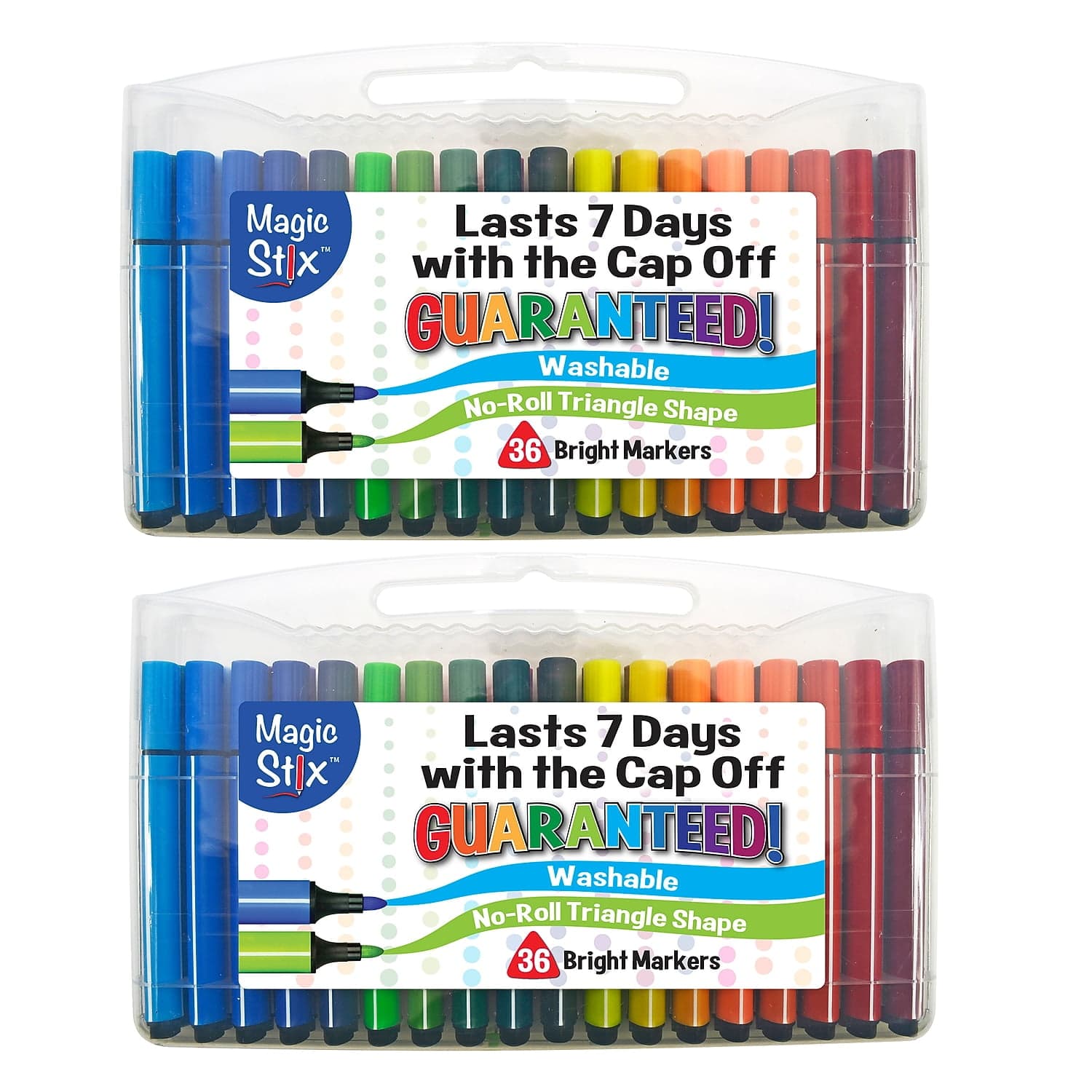 The Pencil Grip The Pencil Grip TPG399-2 Magic Stix Tri Markers 36 Colors, Assorted Color - Pack of 2 — UPC 194629116676